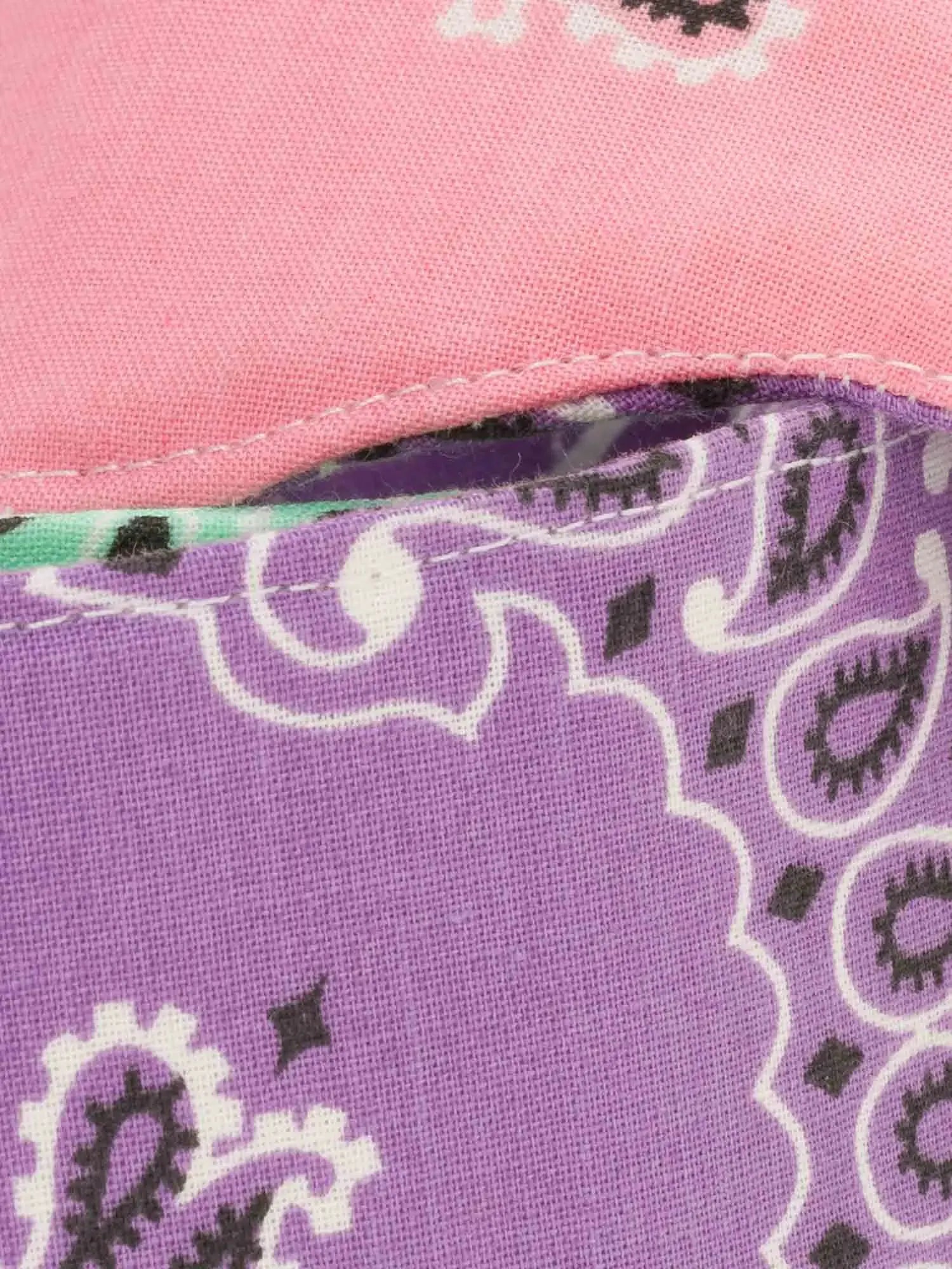Grande Bandoulière - Mint / Pale pink / Lilas - Tricolore