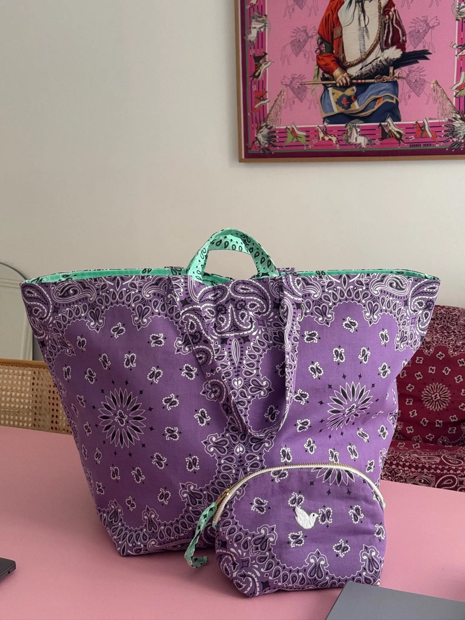 Week End Bag - Lilas / Mint