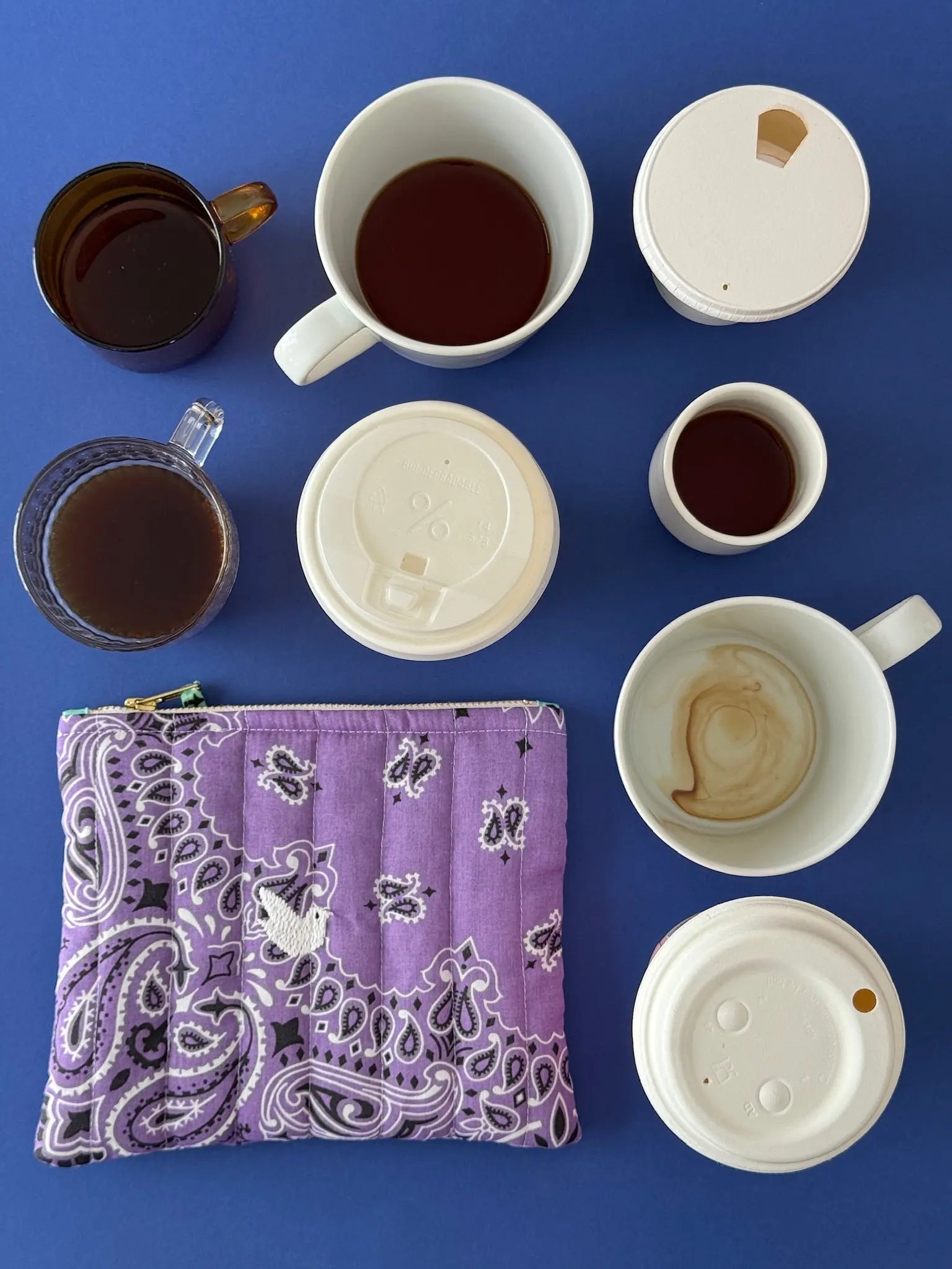 Mini Pochette Zippée Matelassée - COLOMBE - Lilas / Mint