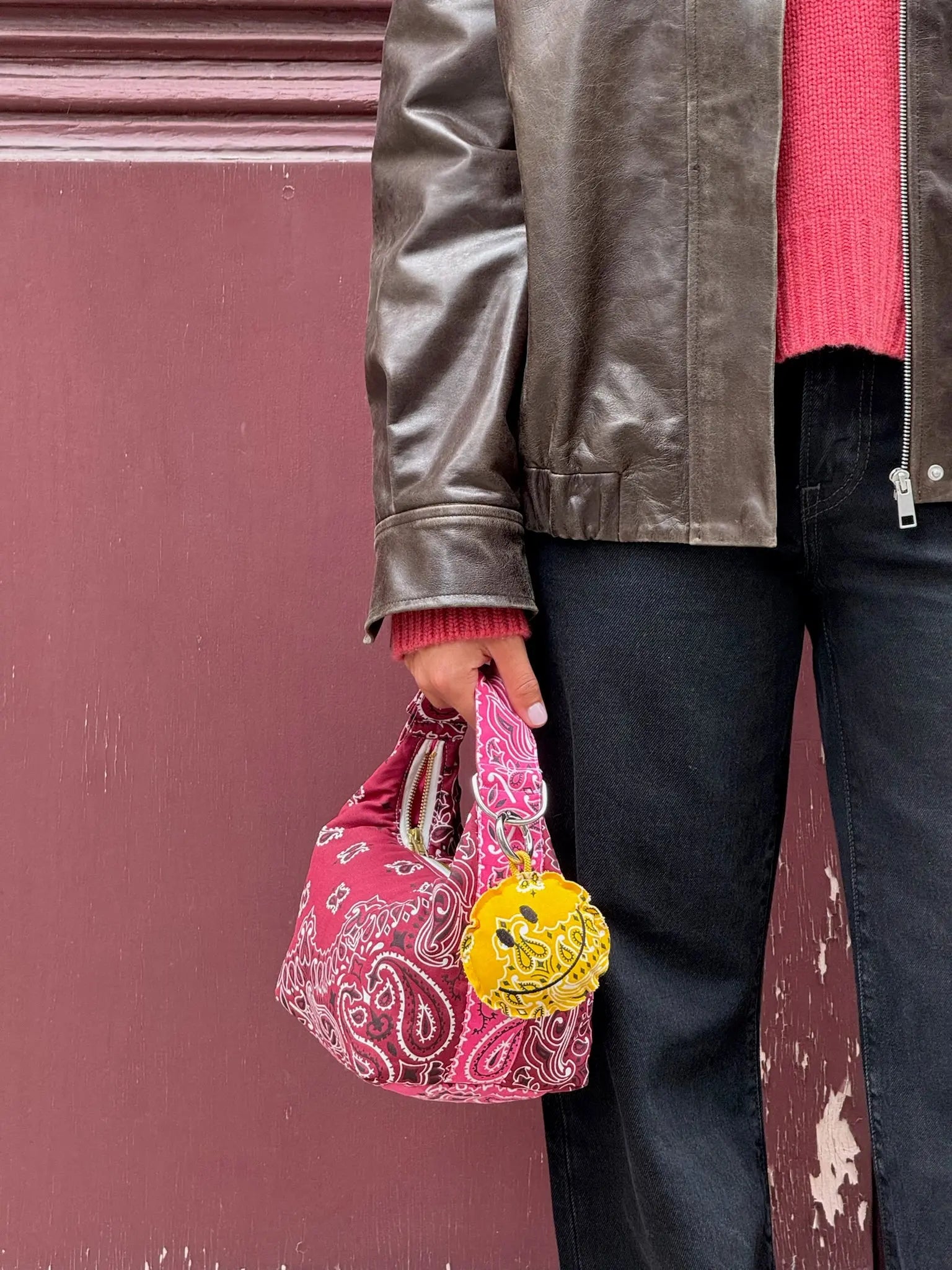 Mini Berlingot Bag - Burgundy / Fuchsia