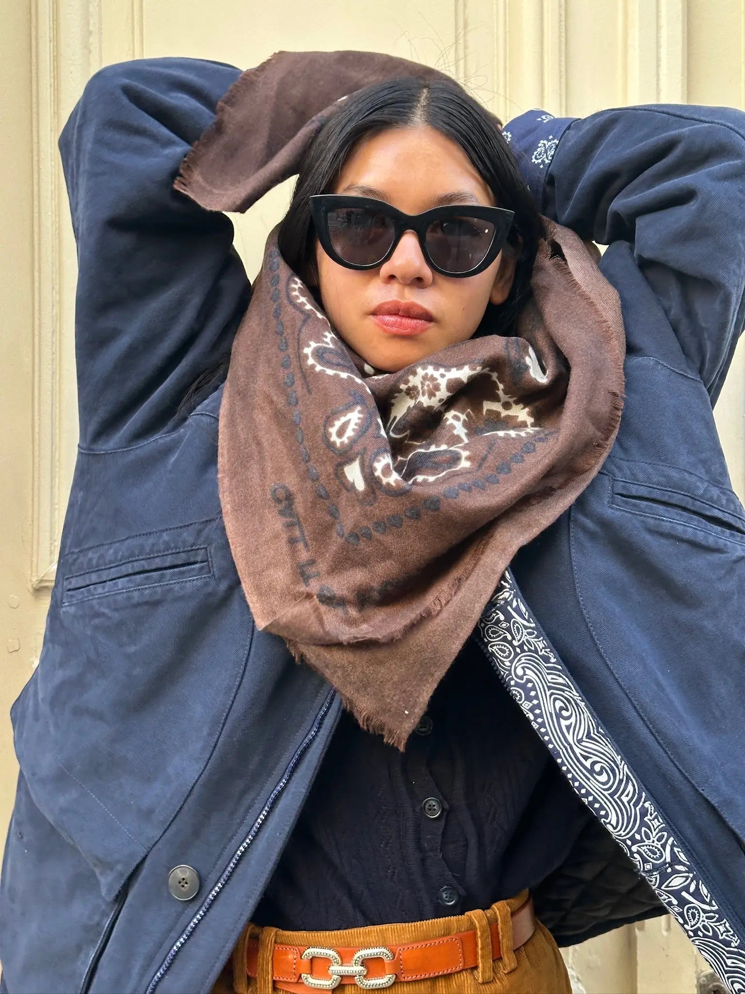 Etole Paisley - MARRON