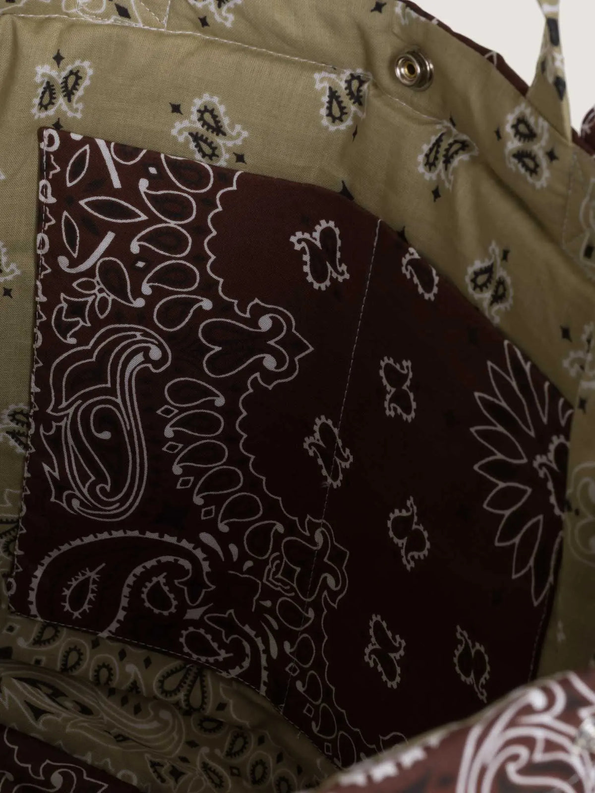 Maxi Tote Bag - Brown / Beige