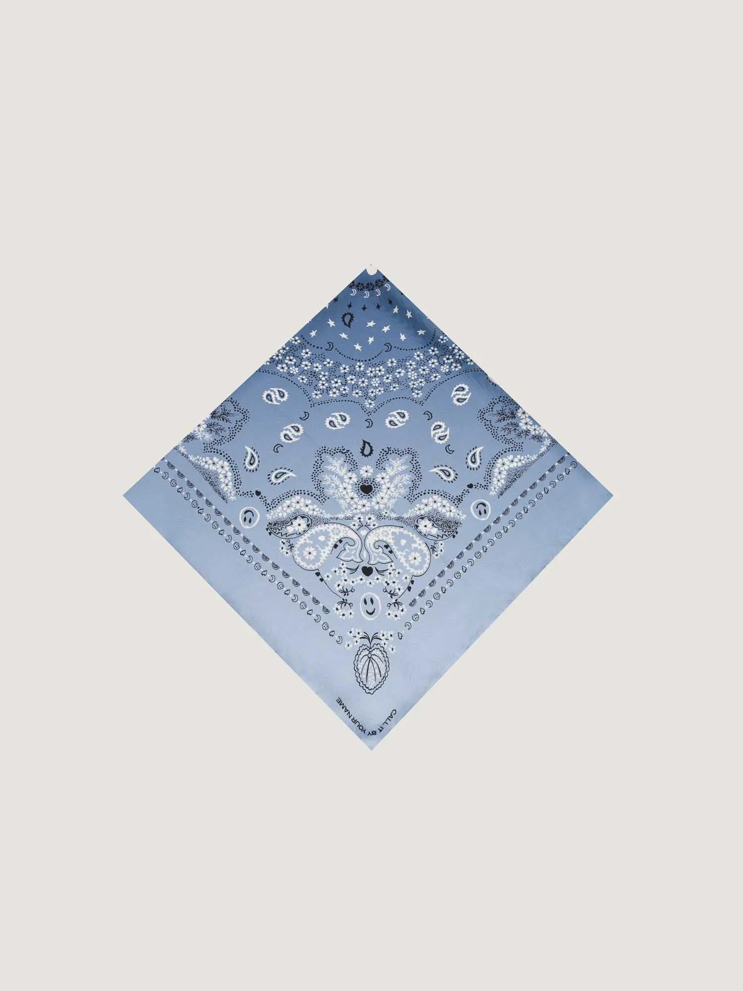 Silk Bandana - CHAMBRAY / NAVY - Large Size