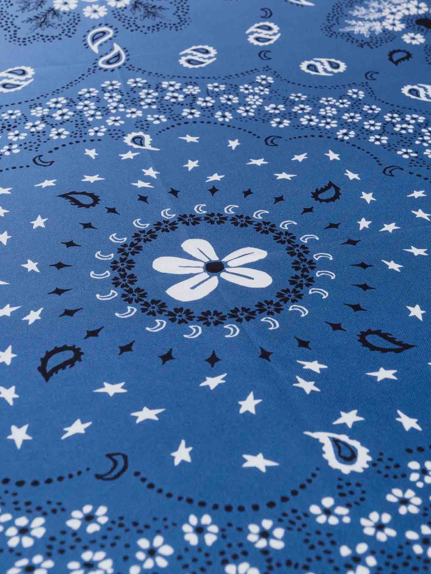 Silk Bandana - CHAMBRAY / NAVY - Large Size