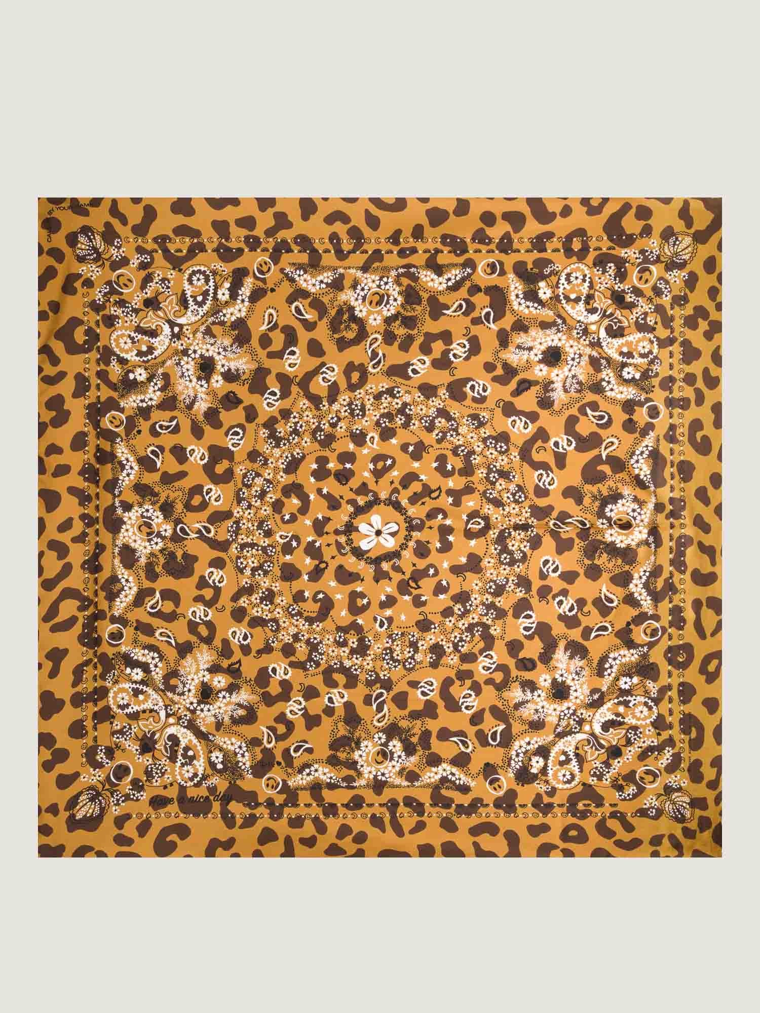 Bandana en Soie - LEOPARD - Grand Modèle