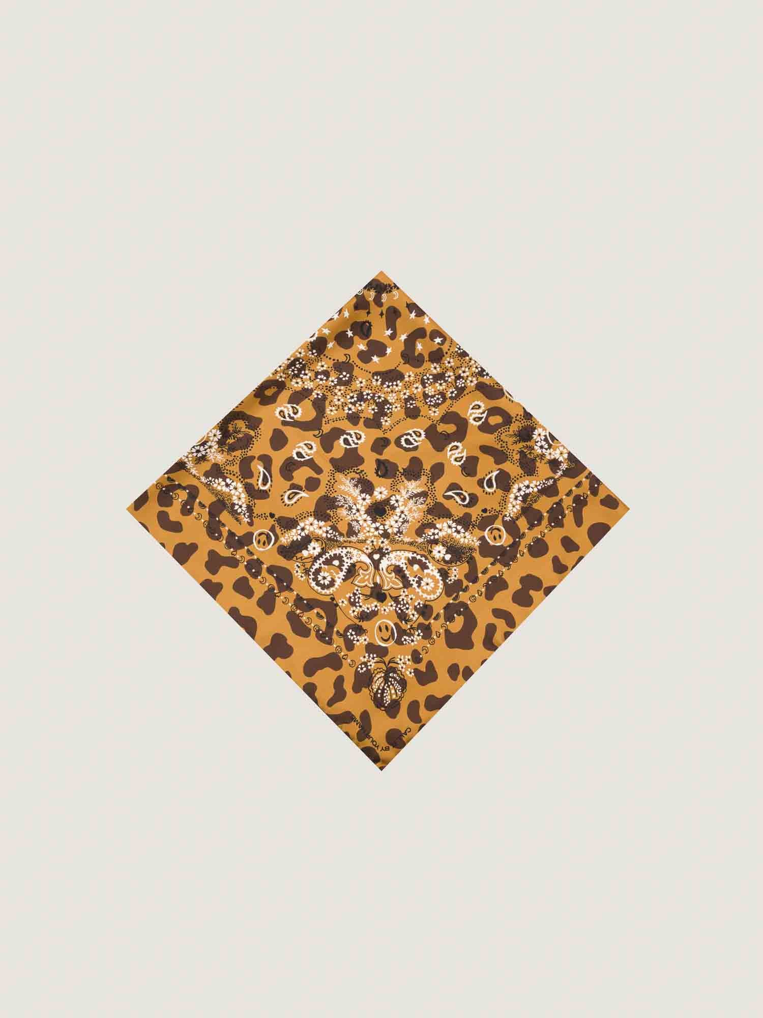 Bandana en Soie - LEOPARD - Grand Modèle