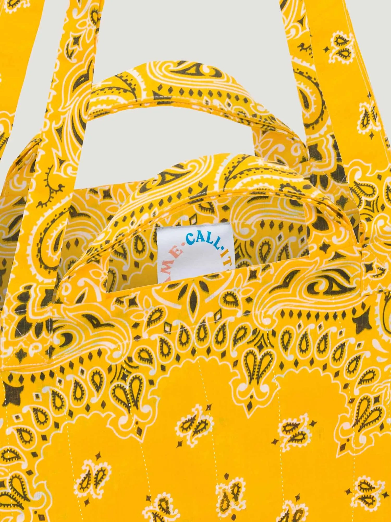 Quilted Maxi Cabas Tote - All Gold Yellow 