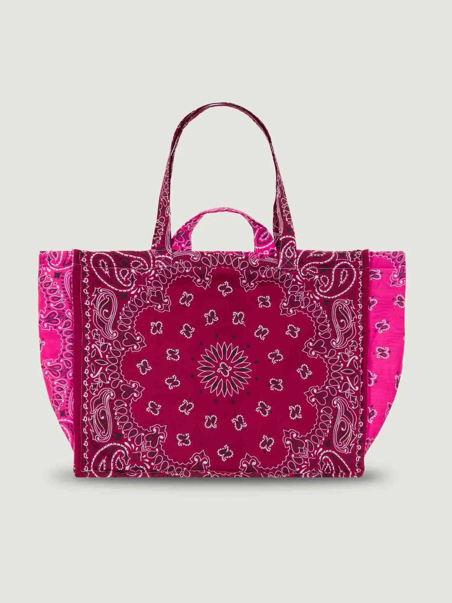 Quilted Maxi Cabas Tote - DOG - Burgundy / Fuschia 