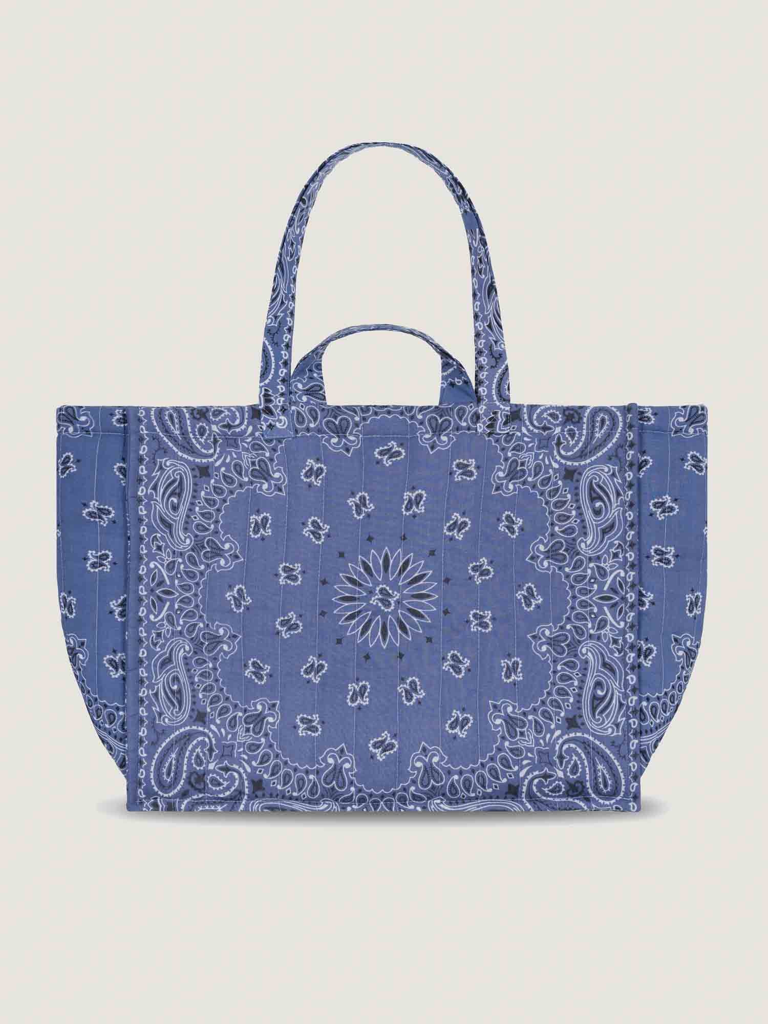 Quilted Maxi Cabas - HAPPY FACE - All Chambray