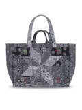 Maxi Cabas Matelassé - PATCHWORK - Dark Grey / Black