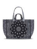 Maxi Cabas Matelassé - PATCHWORK - Dark Grey / Black