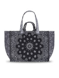 Quilted Maxi Cabas Tote - PATCHWORK - Dark Grey / Colorblock