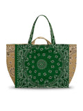Maxi Cabas Tote - TRAVEL - Weekend Green / Beige