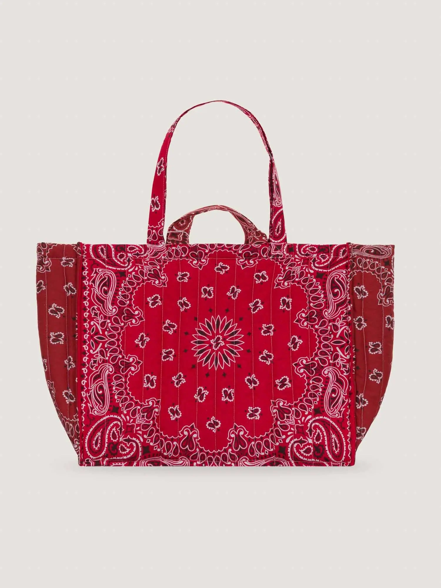 Maxi Cabas Matelassé - MULTI COEURS - Real Red/Vintage Red