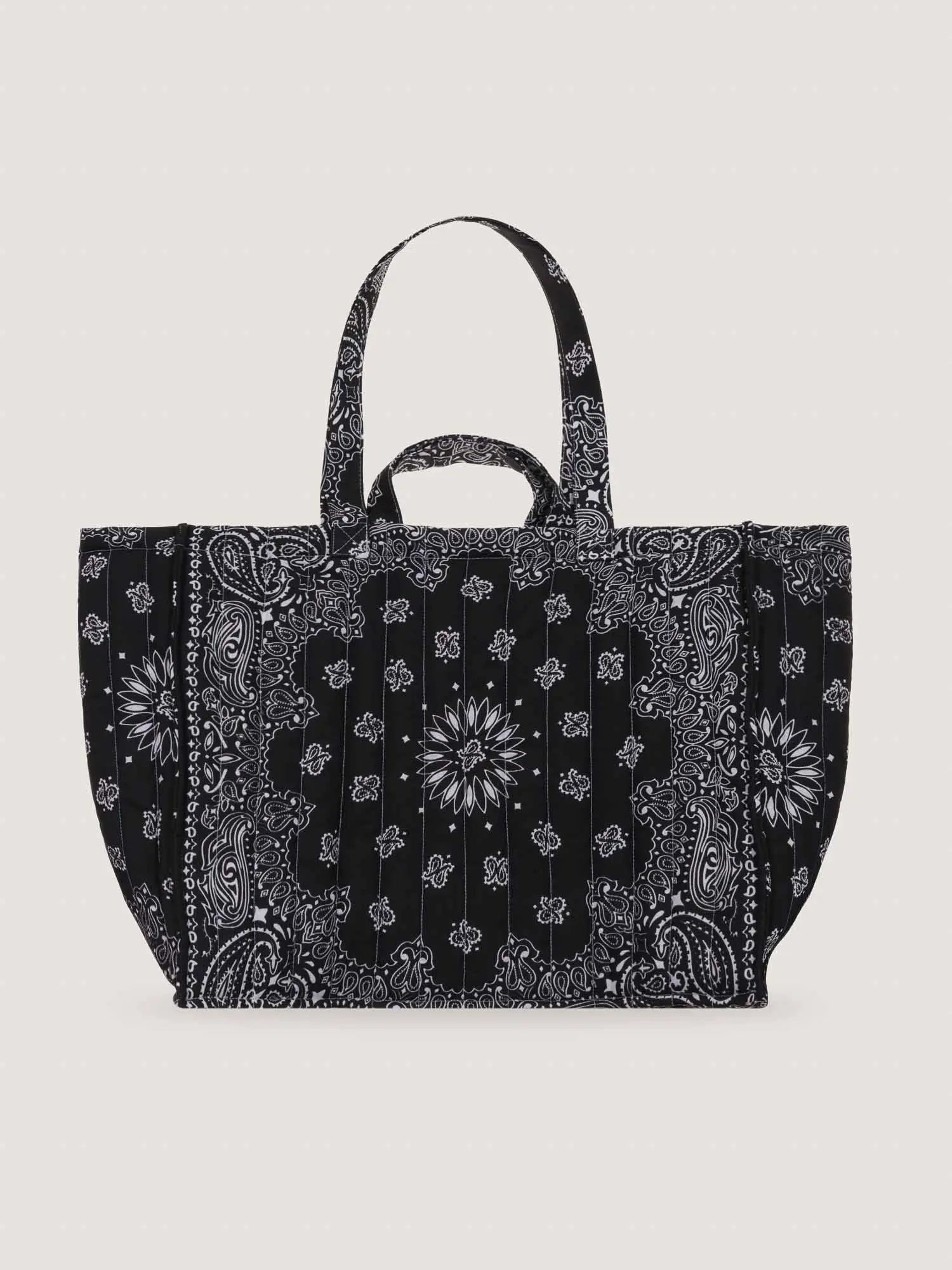 Maxi Cabas Matelassé - GOOD VIBES - All Black