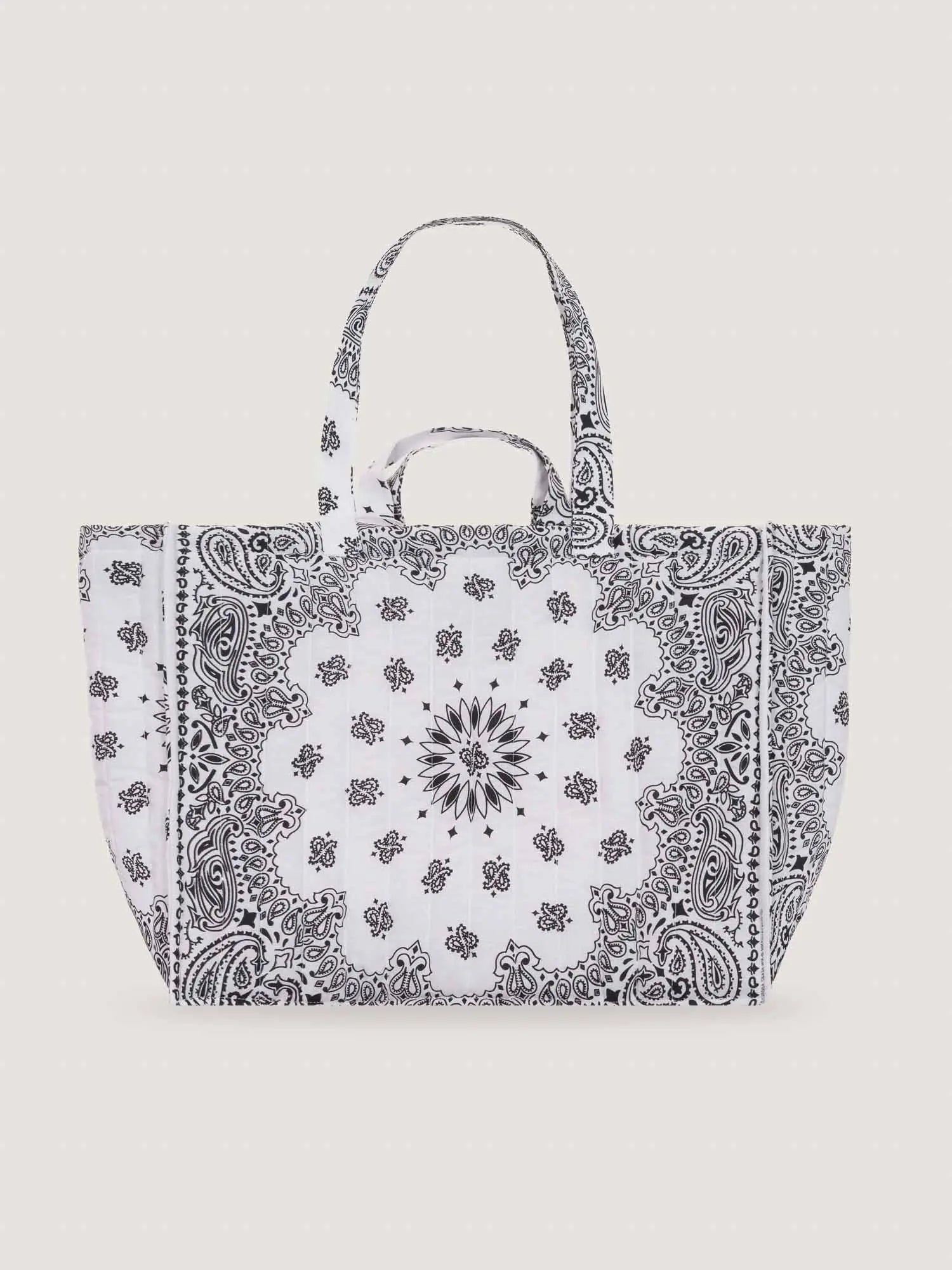 Maxi Cabas Matelassé - GOOD VIBES - All white