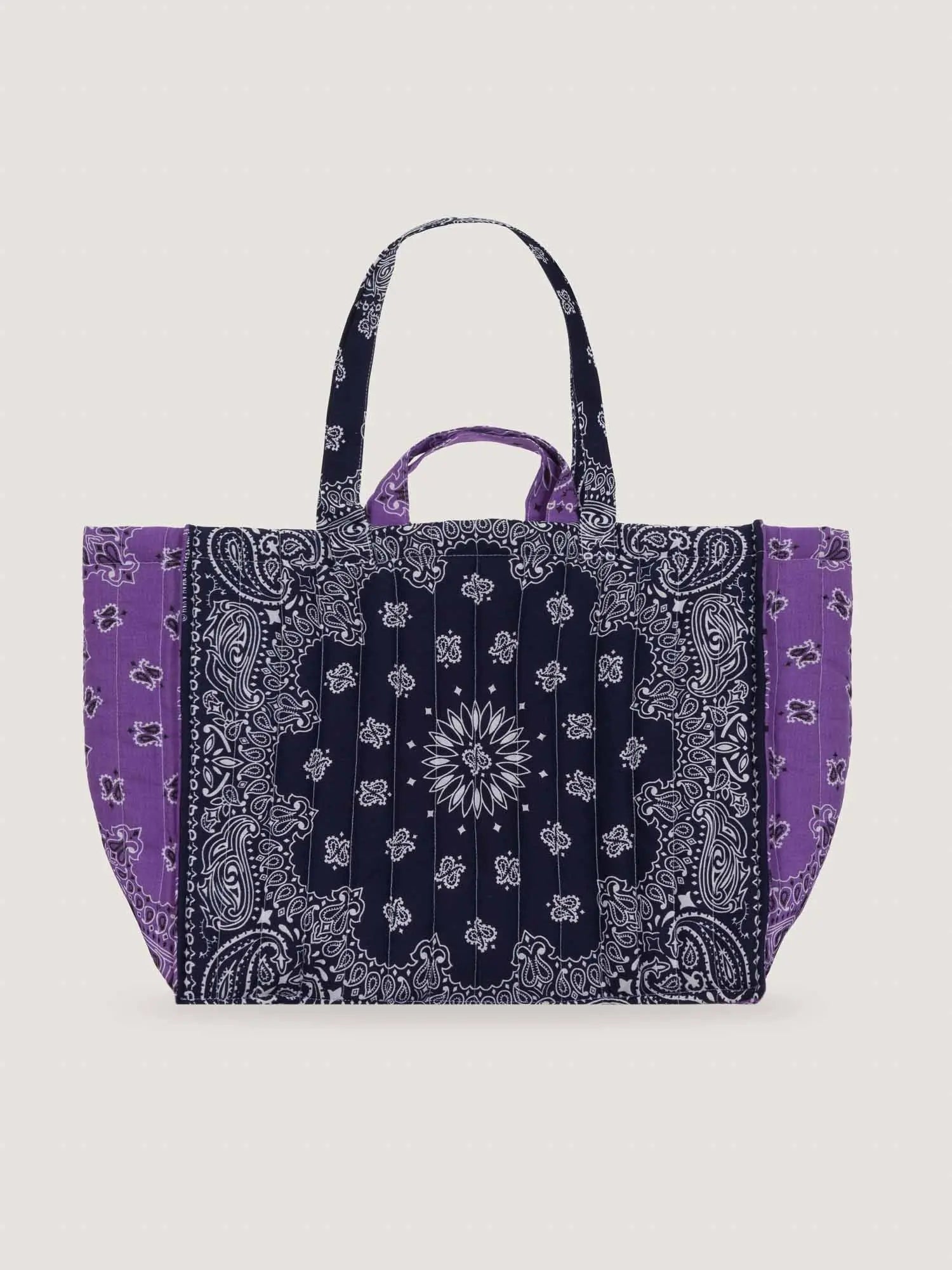 Maxi Cabas Matelassé - KISS & FLY - Navy/Lilas