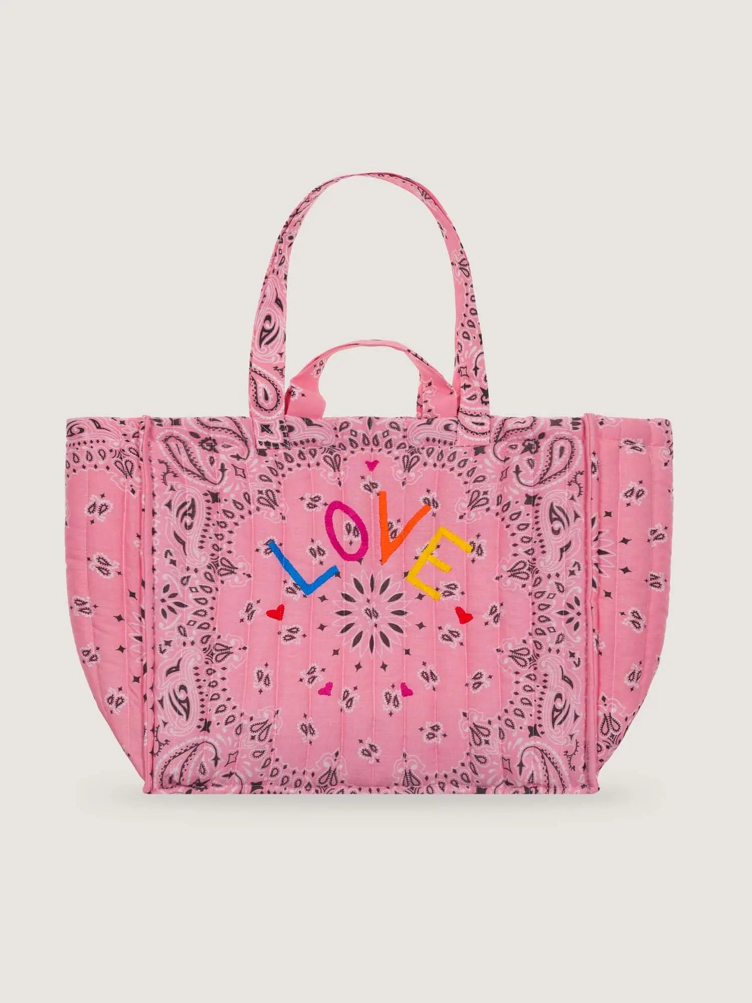 Maxi Cabas Matelassé - LOVE - All Pale Pink