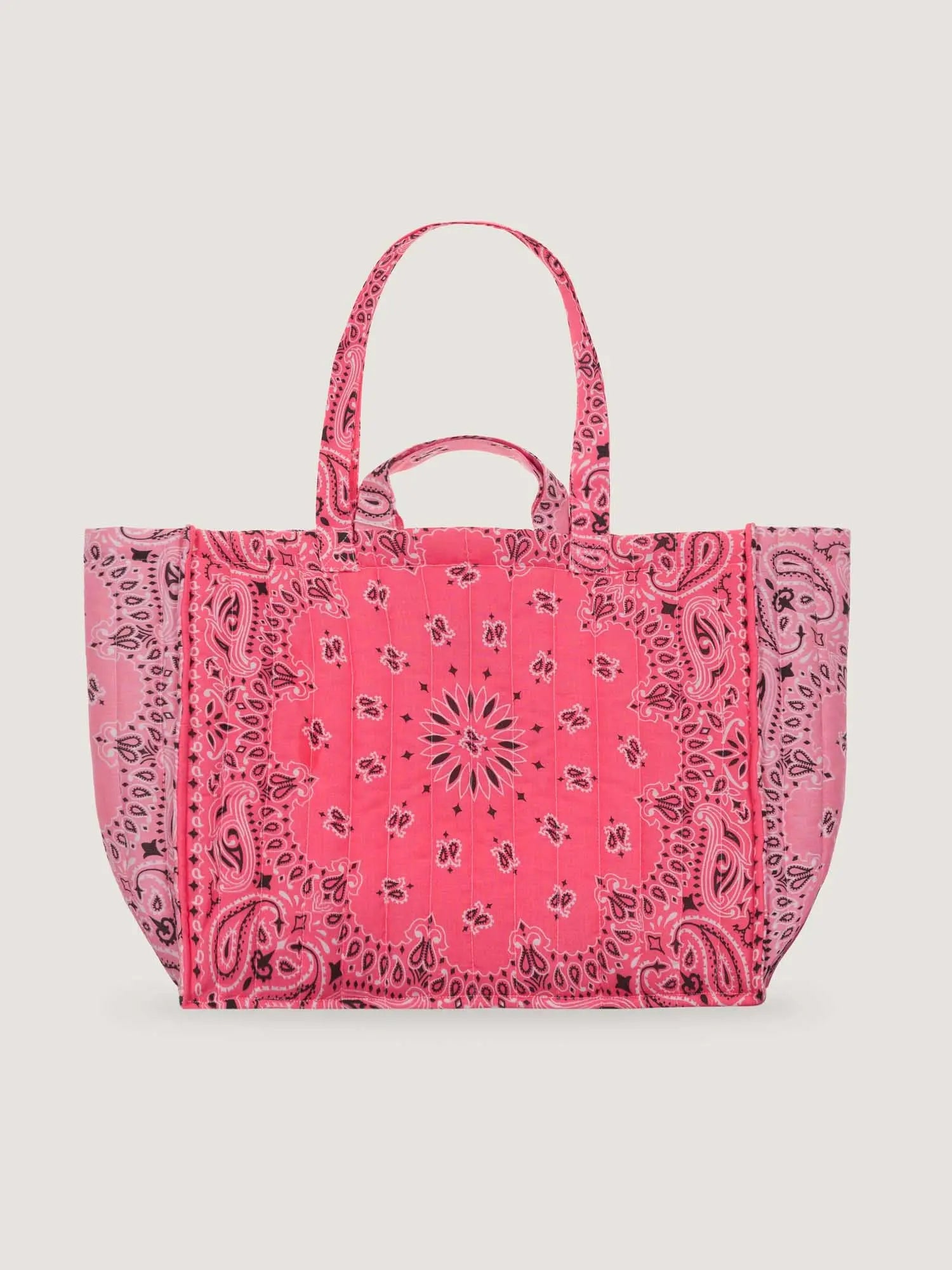 Maxi Cabas Matelassé - LOVE - Strawberry/Pale Pink