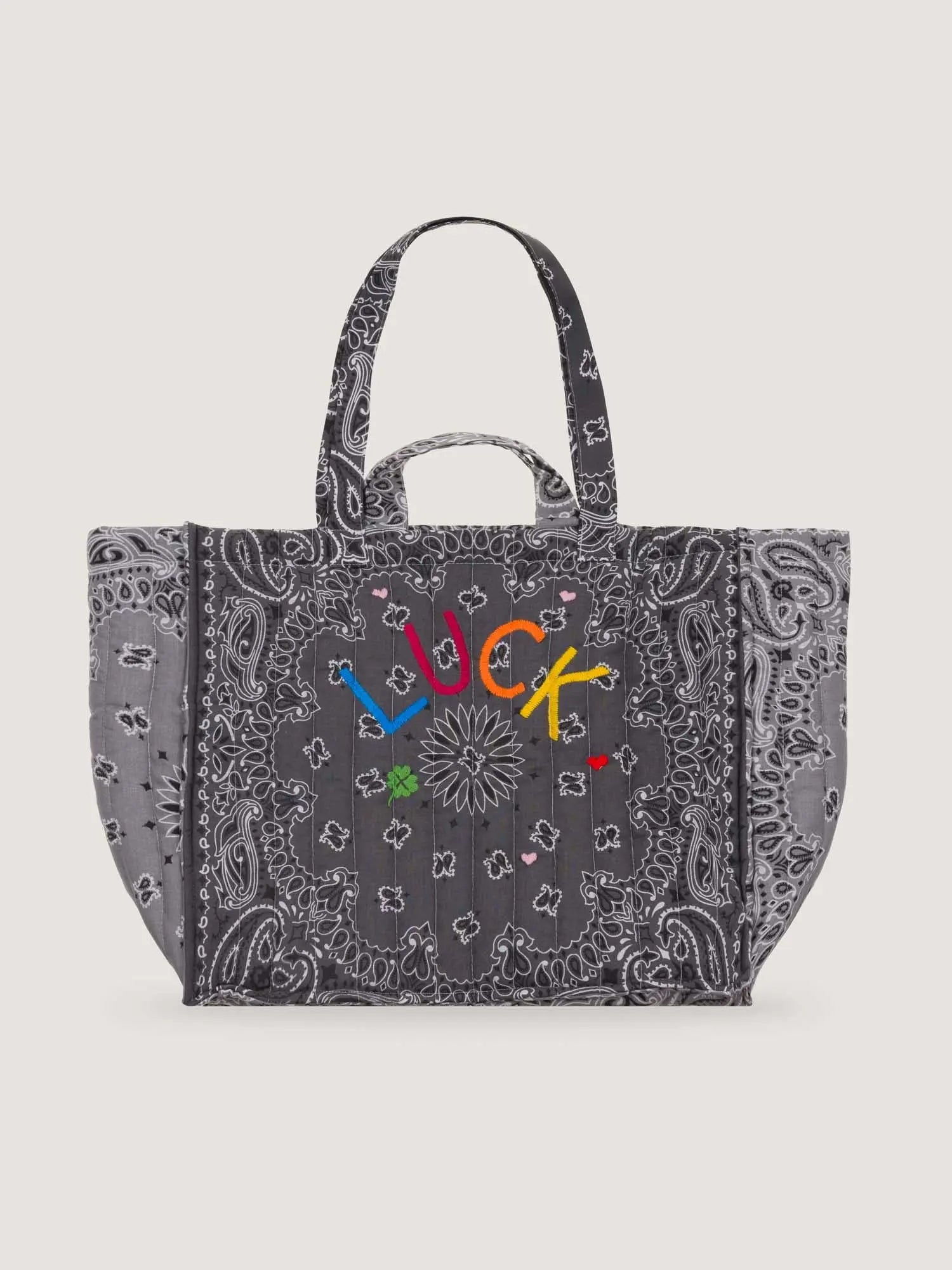 Maxi Cabas Matelassé - LUCK - Dark Grey/Pale Grey