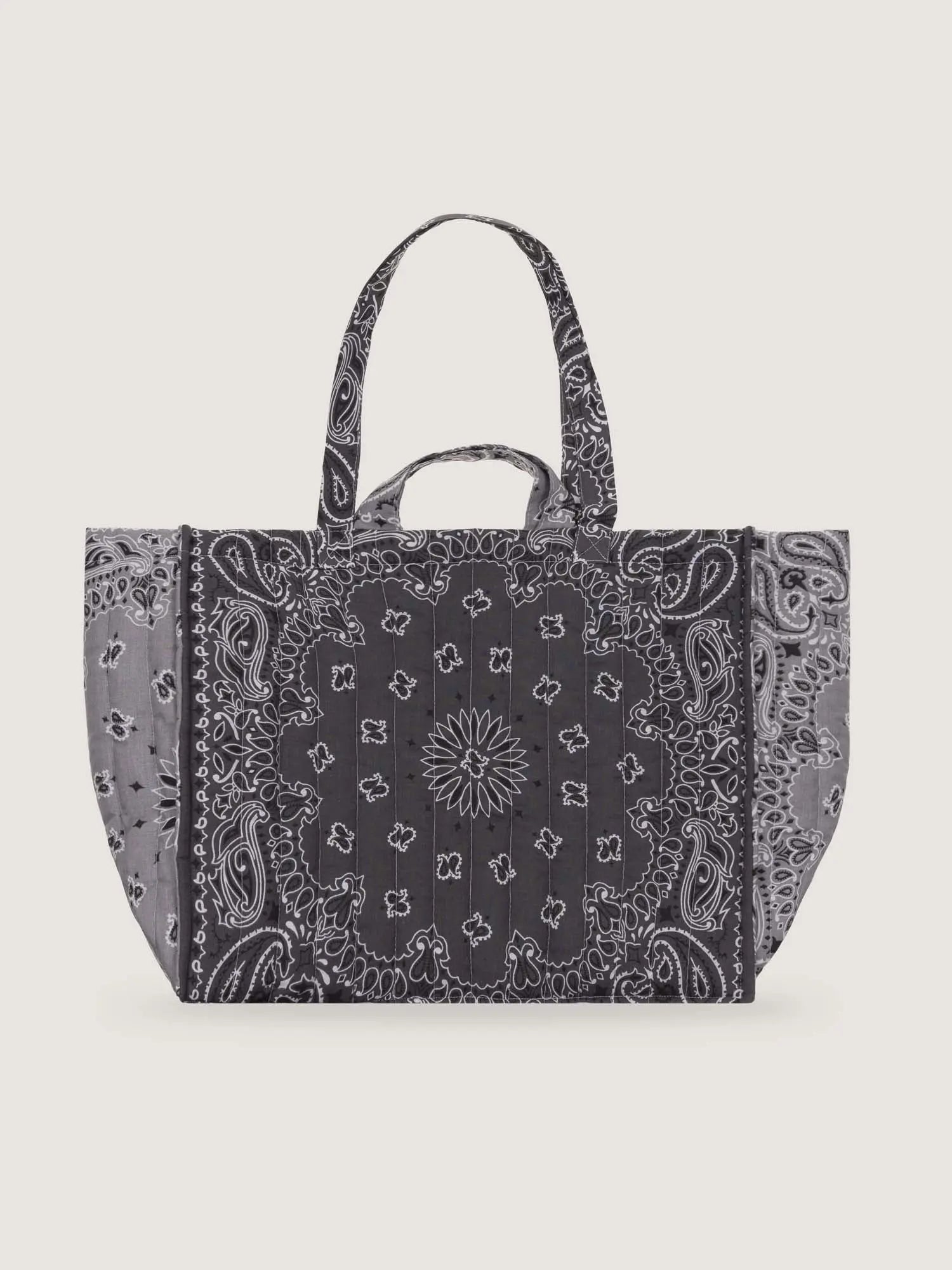 Maxi Cabas Matelassé - LUCK - Dark Grey/Pale Grey