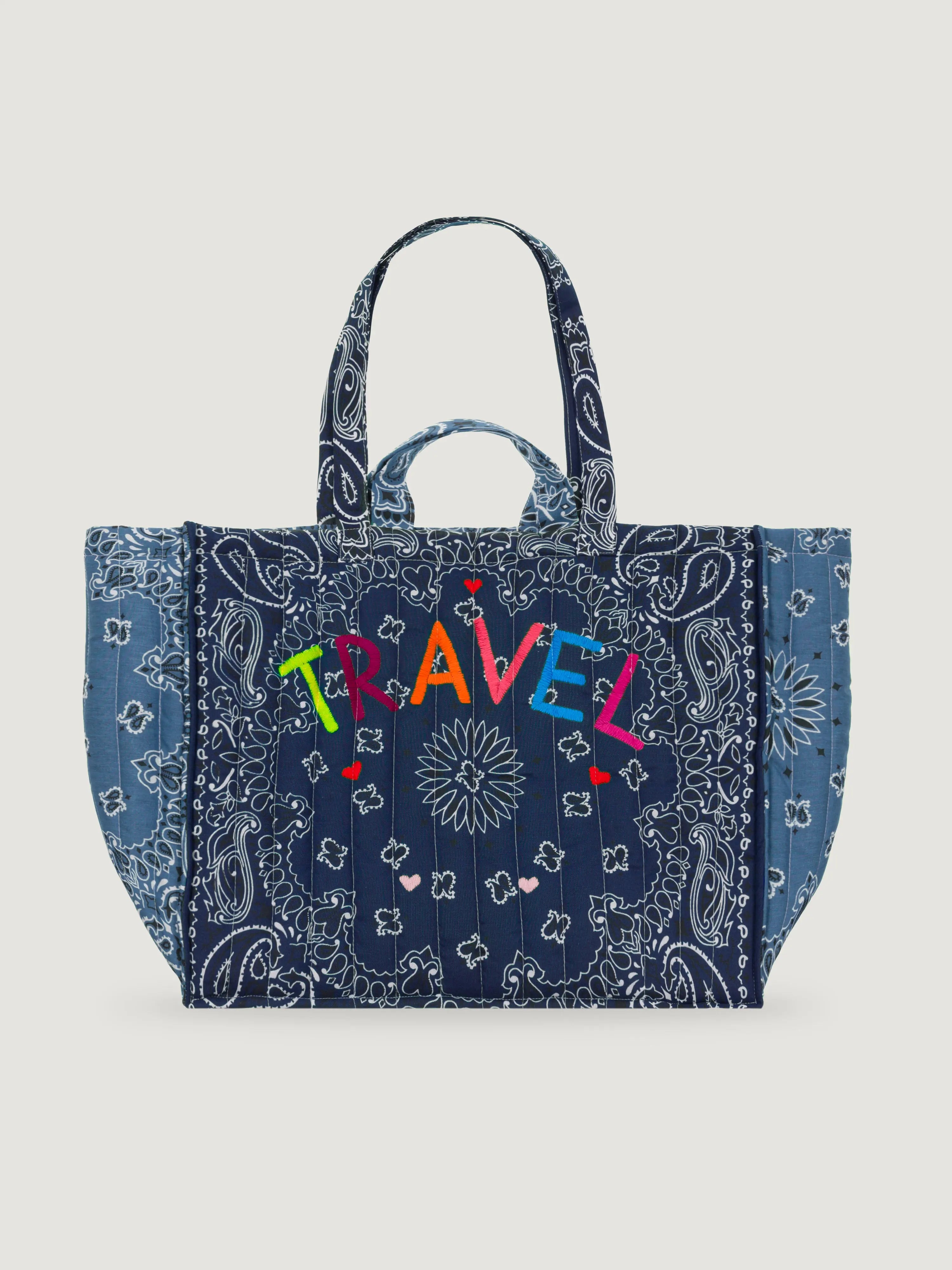 Maxi Cabas Matelassé - TRAVEL - Navy / Chambray