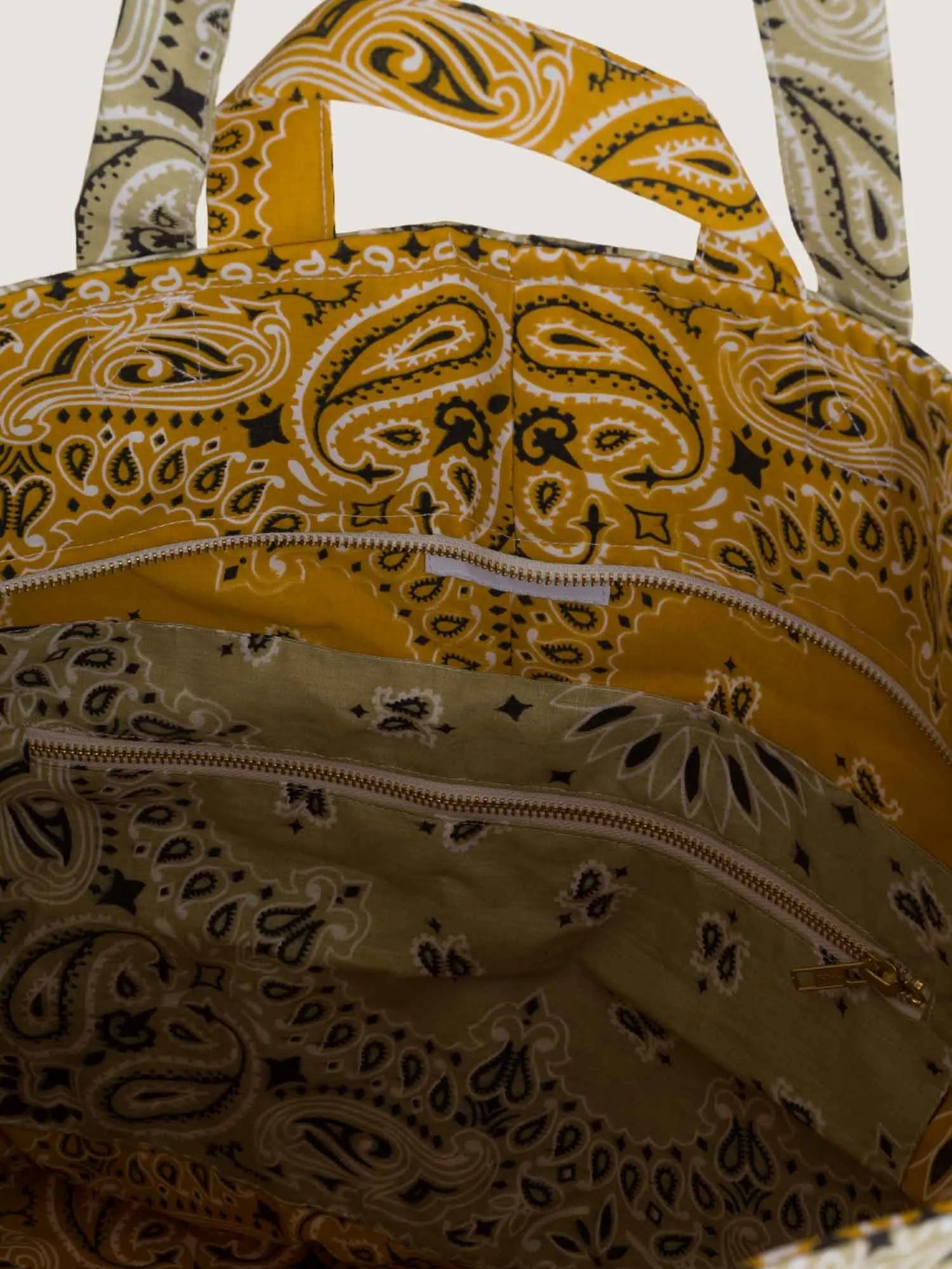 Sac Week-End - Beige / Moutarde