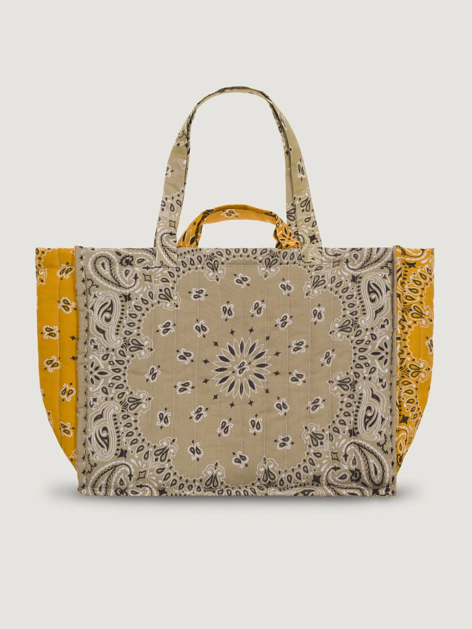 Maxi Cabas Matelassé - CHAMPIGNON - Beige / Moutarde