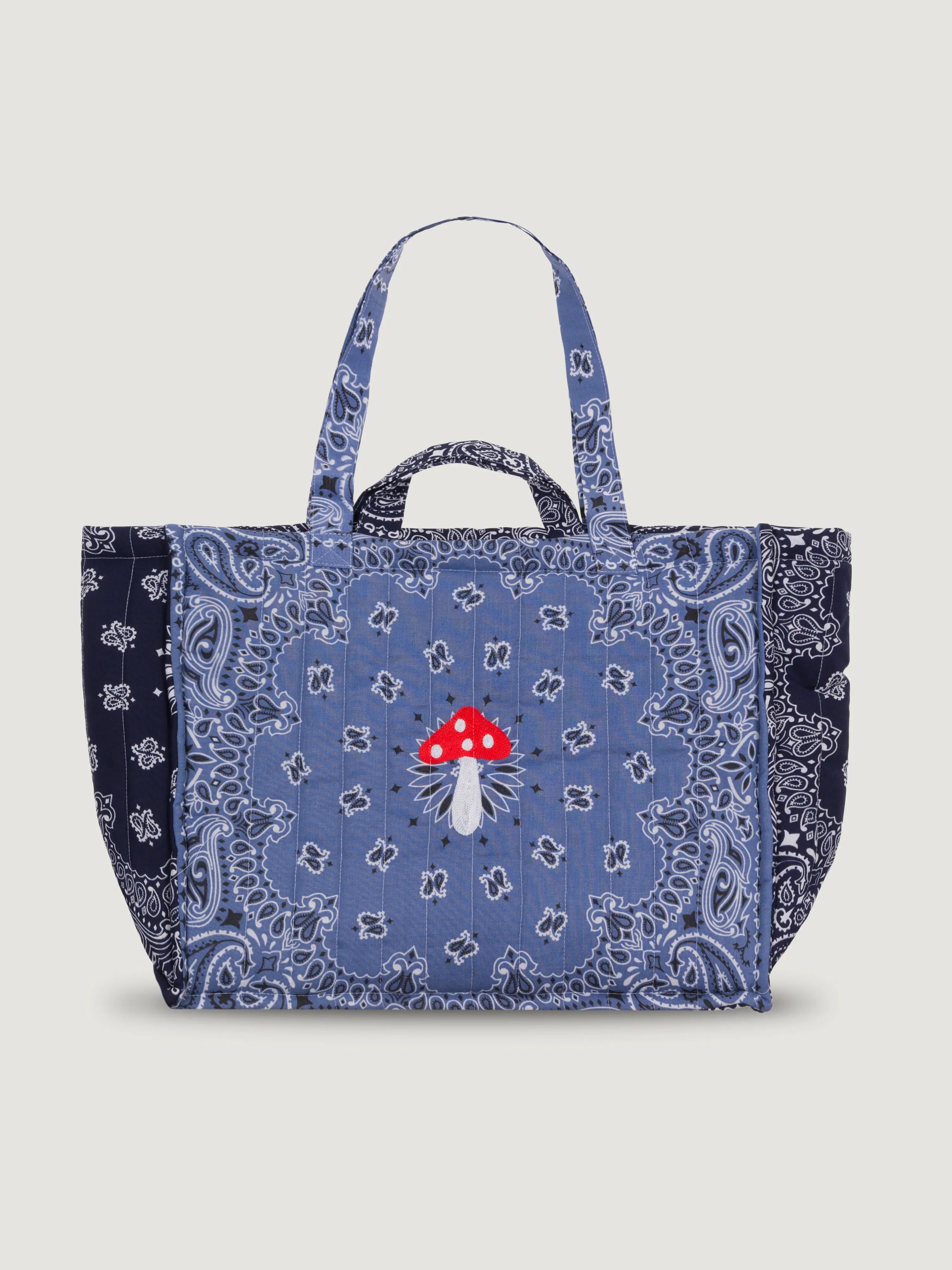 Maxi Cabas Matelassé - CHAMPIGNON - Chambray / Navy