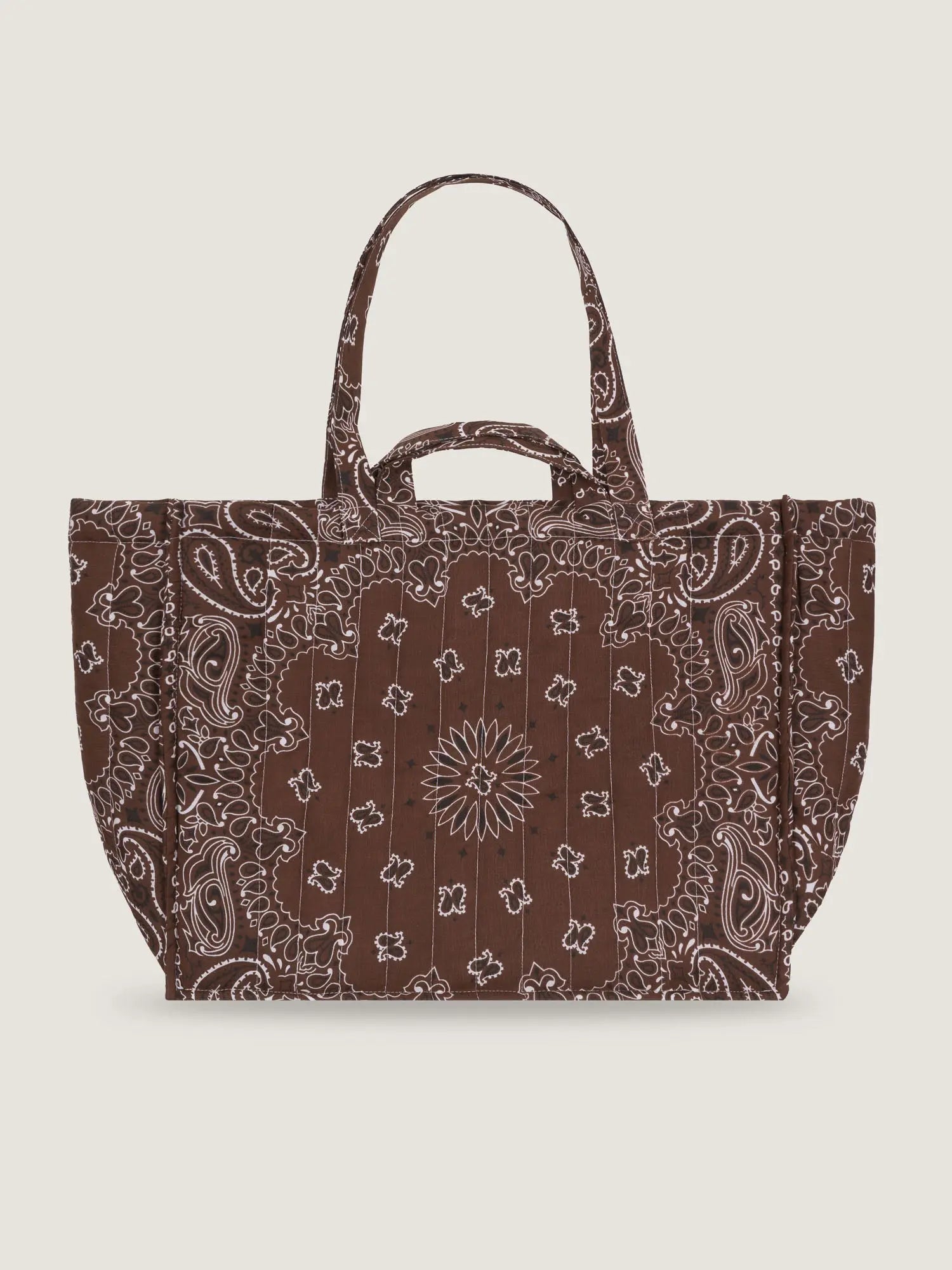 Maxi Cabas Matelassé - CARRY YOUR LUCK - All Marron - Précommande