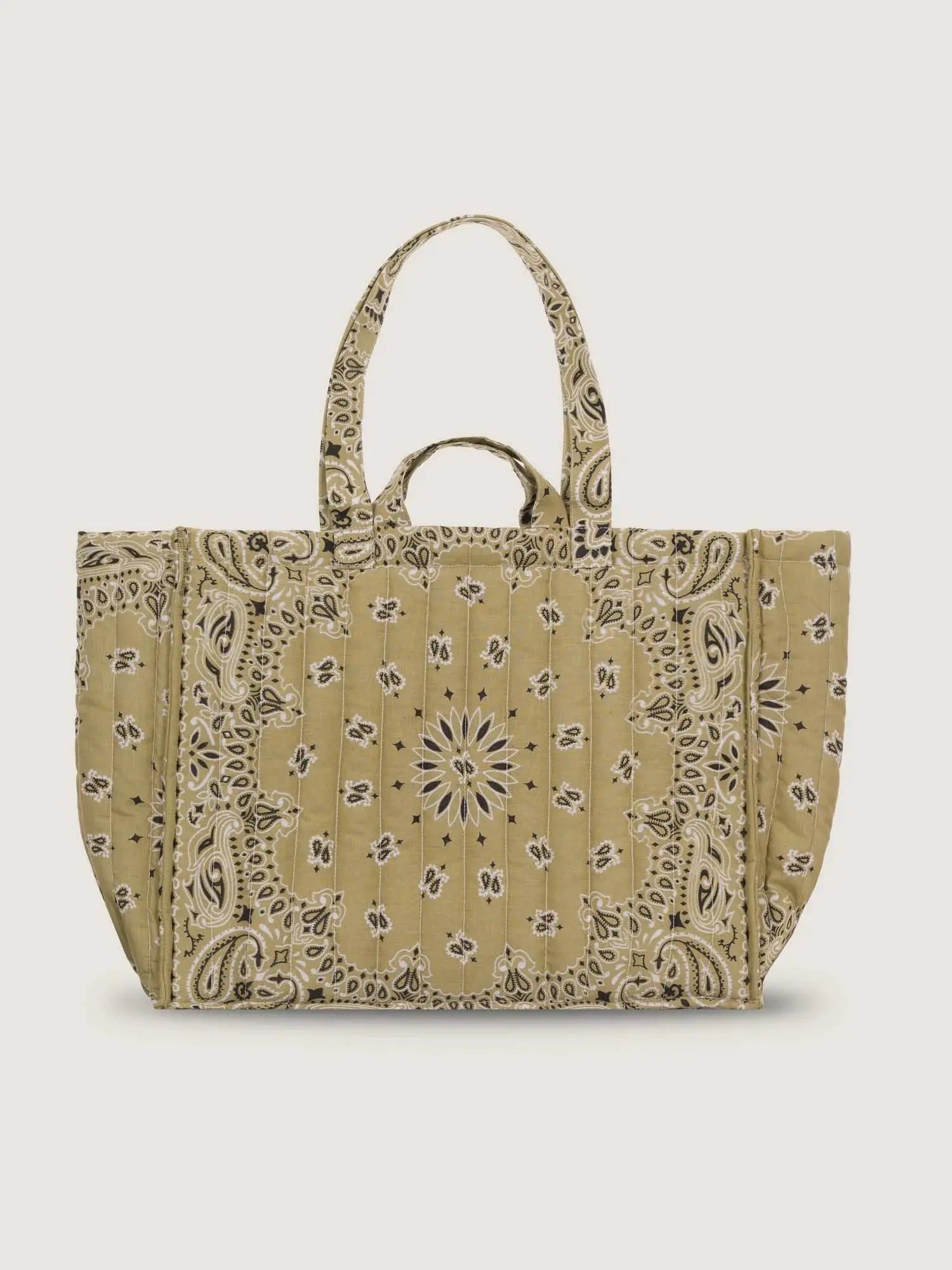 Maxi Cabas Matelassé - HAPPY FACE - All Beige