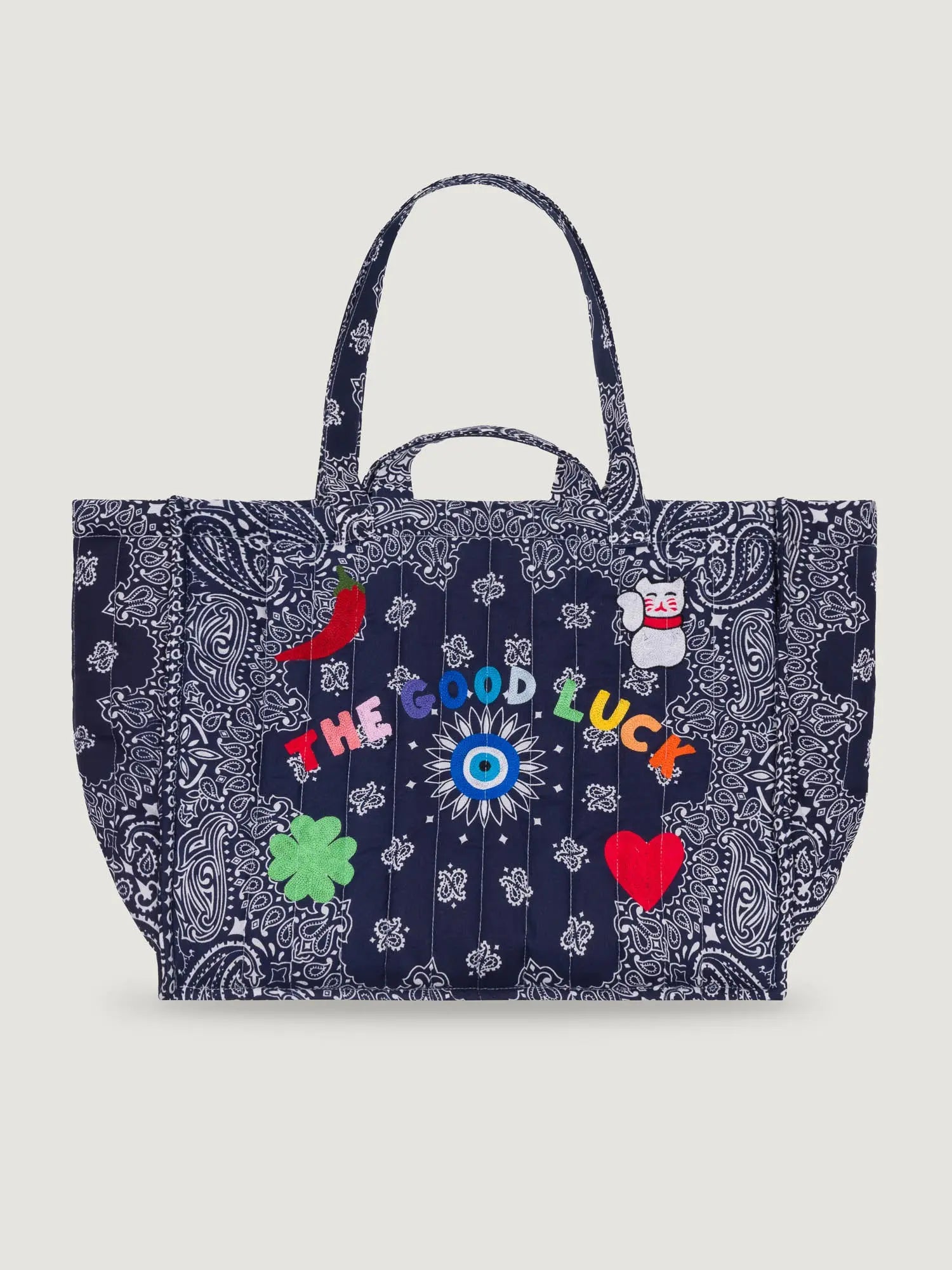 Maxi Cabas Matelassé - THE GOOD LUCK - All Navy