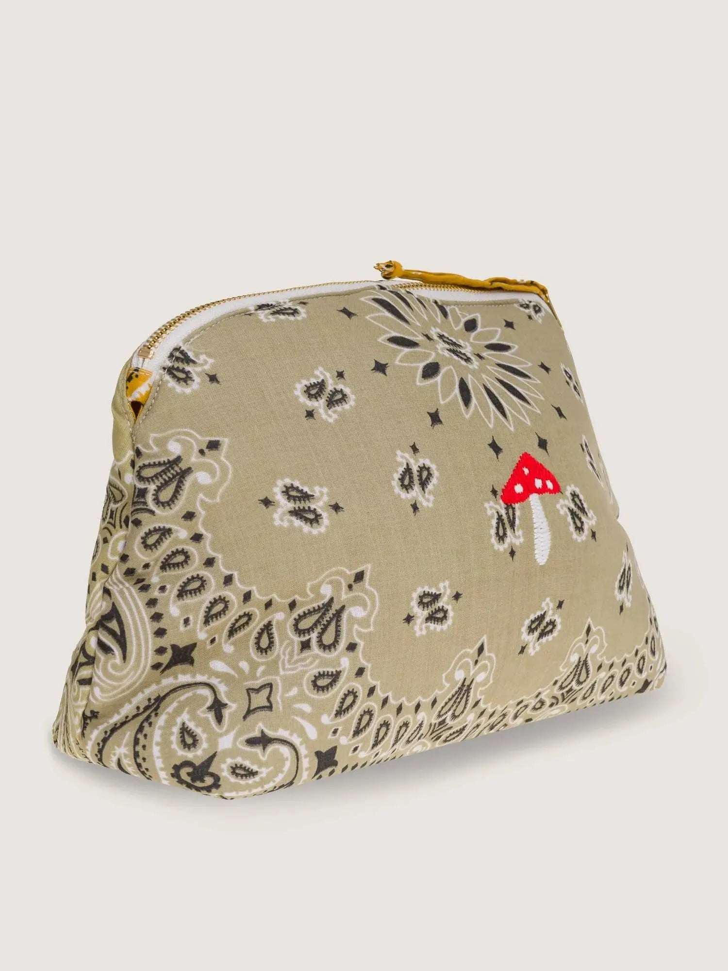 Trousse de Toilette - CHAMPIGNON - Beige  / Moutarde