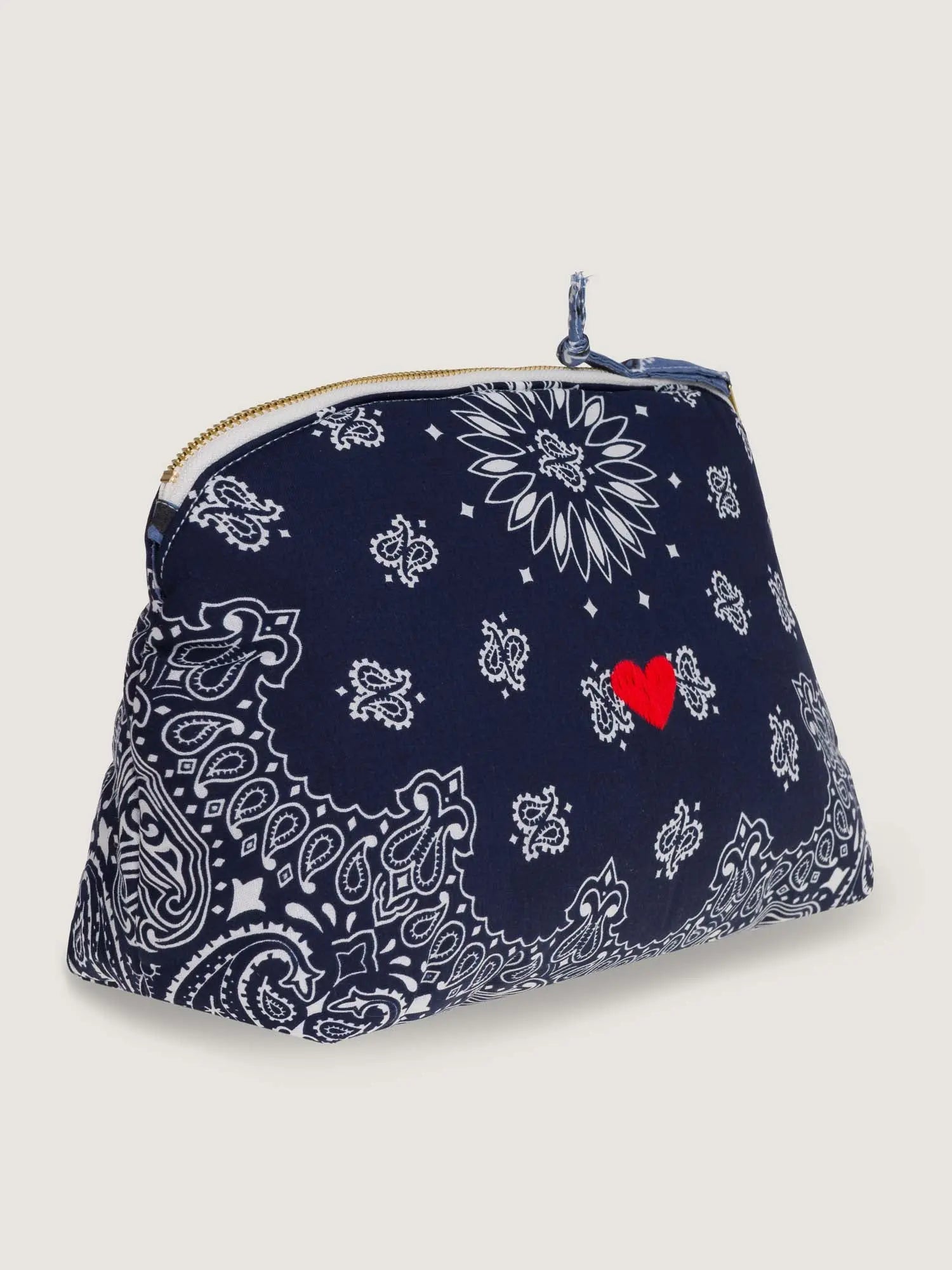 Toiletry Bag - HEART - Navy / Chambray
