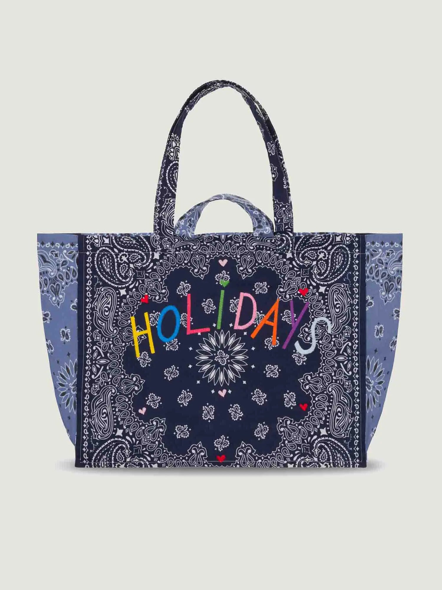 Maxi Cabas Matelassé - HOLIDAYS - Navy / Chambray
