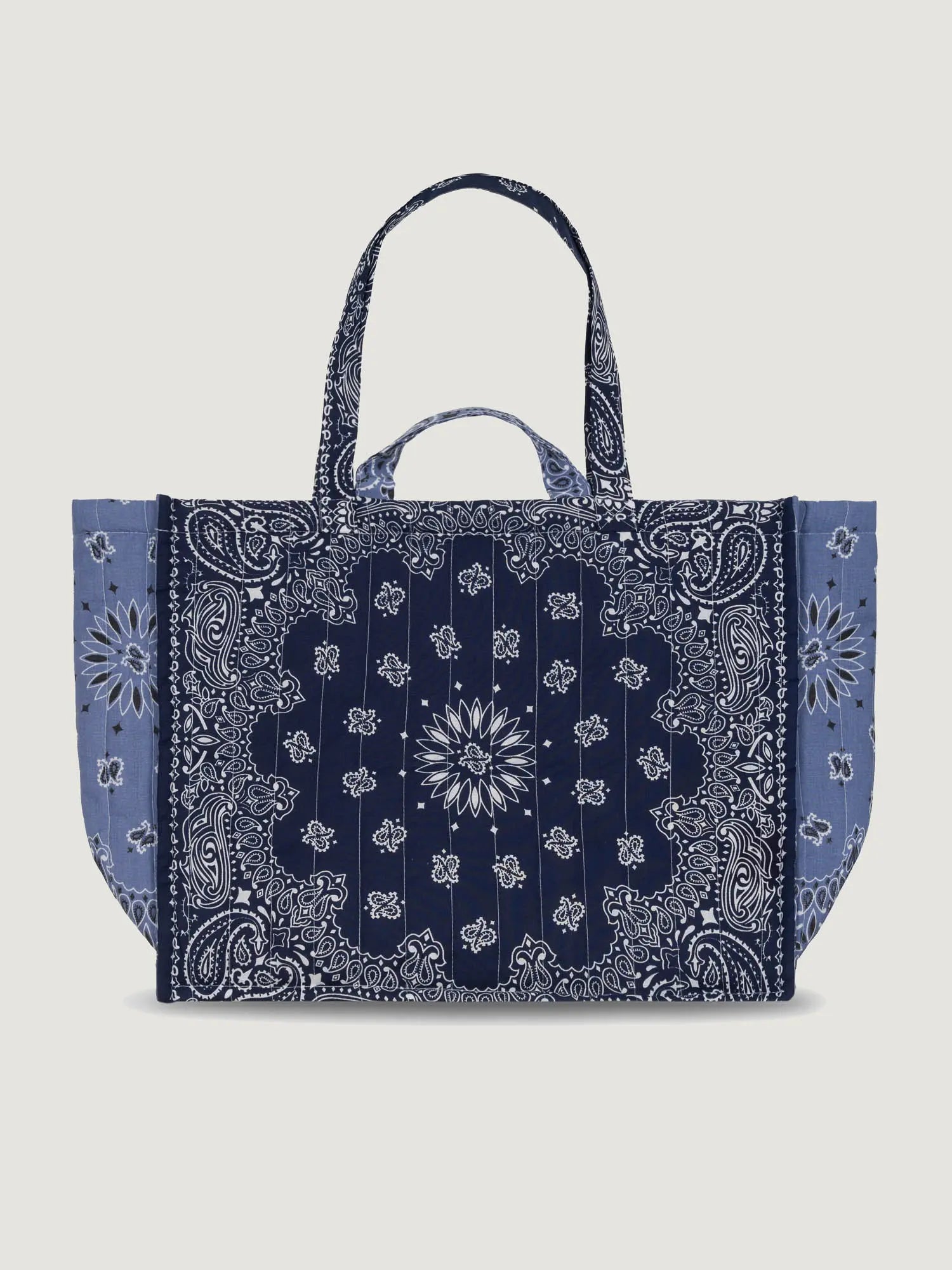 Maxi Cabas Matelassé - LOVE - Navy / Chambray