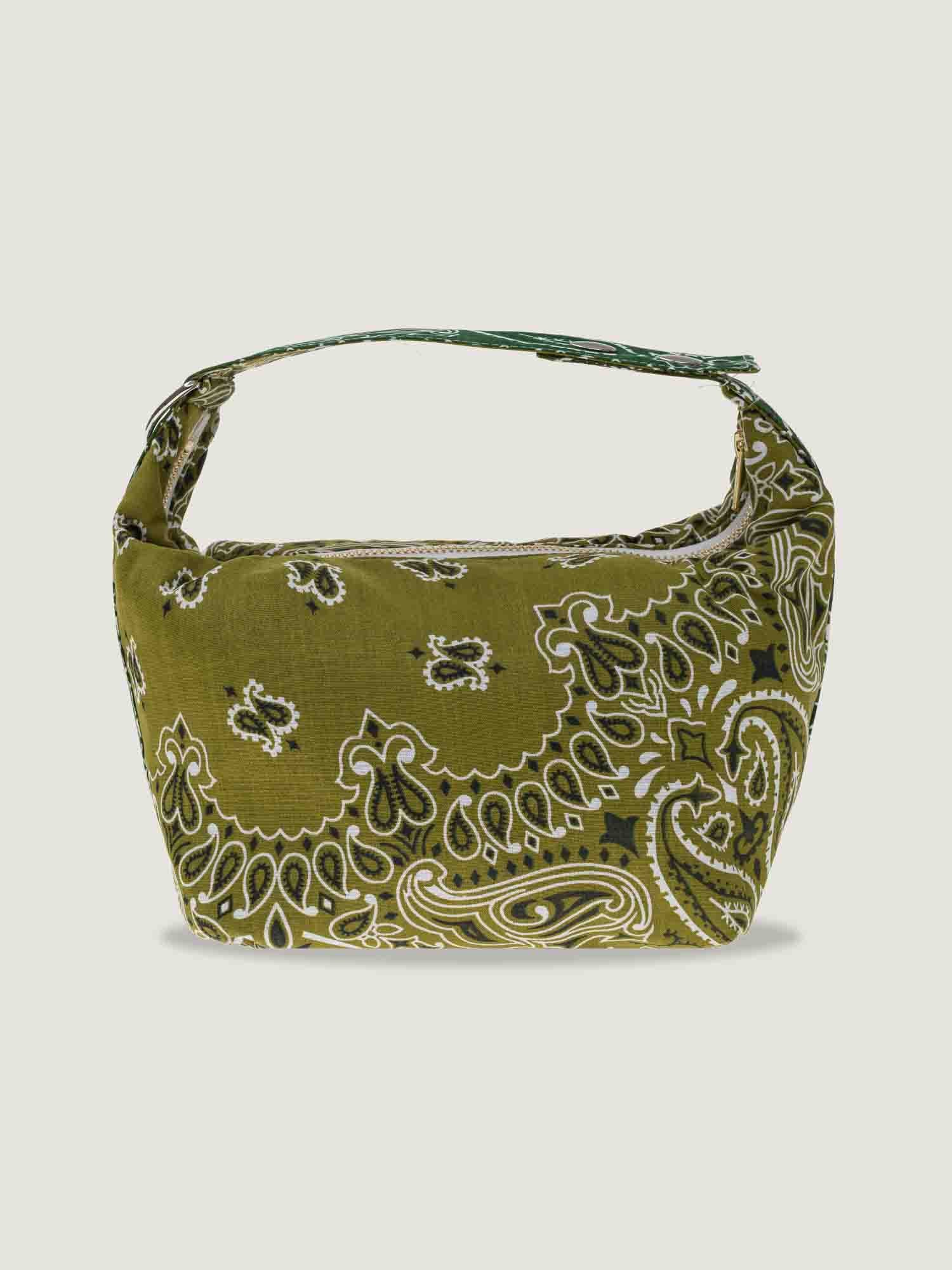 Mini Berlingot Bag - Bronze / Weekend Green