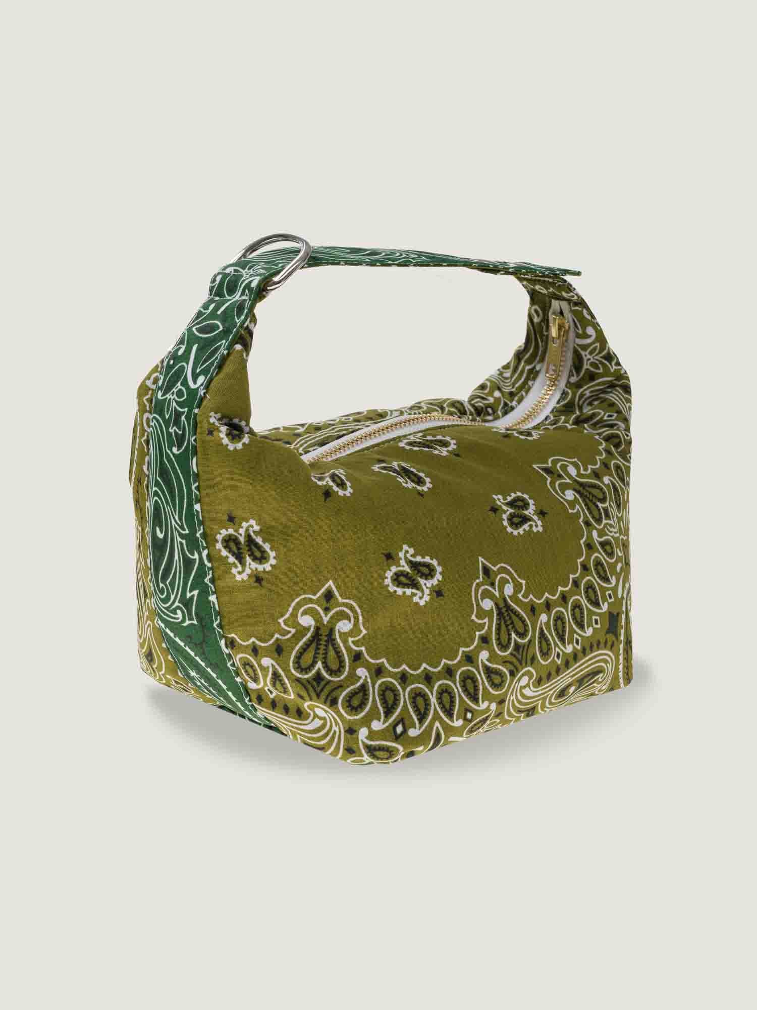 Mini Berlingot Bag - Bronze / Weekend Green