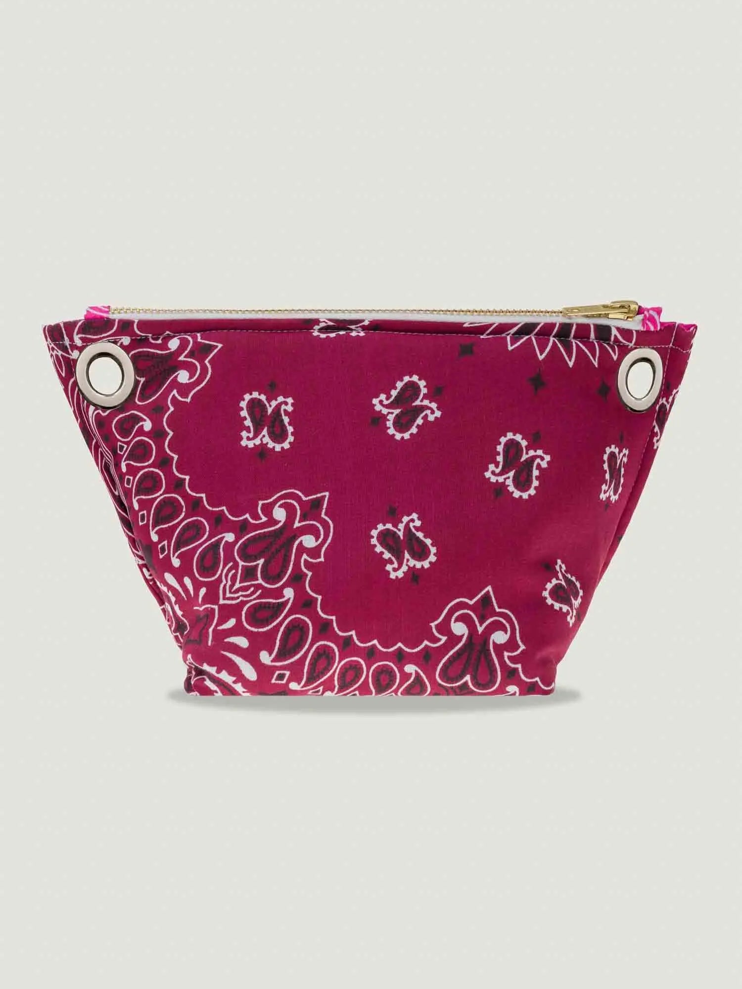 Mini Pochette Œillets - Bordeaux / Fuchsia