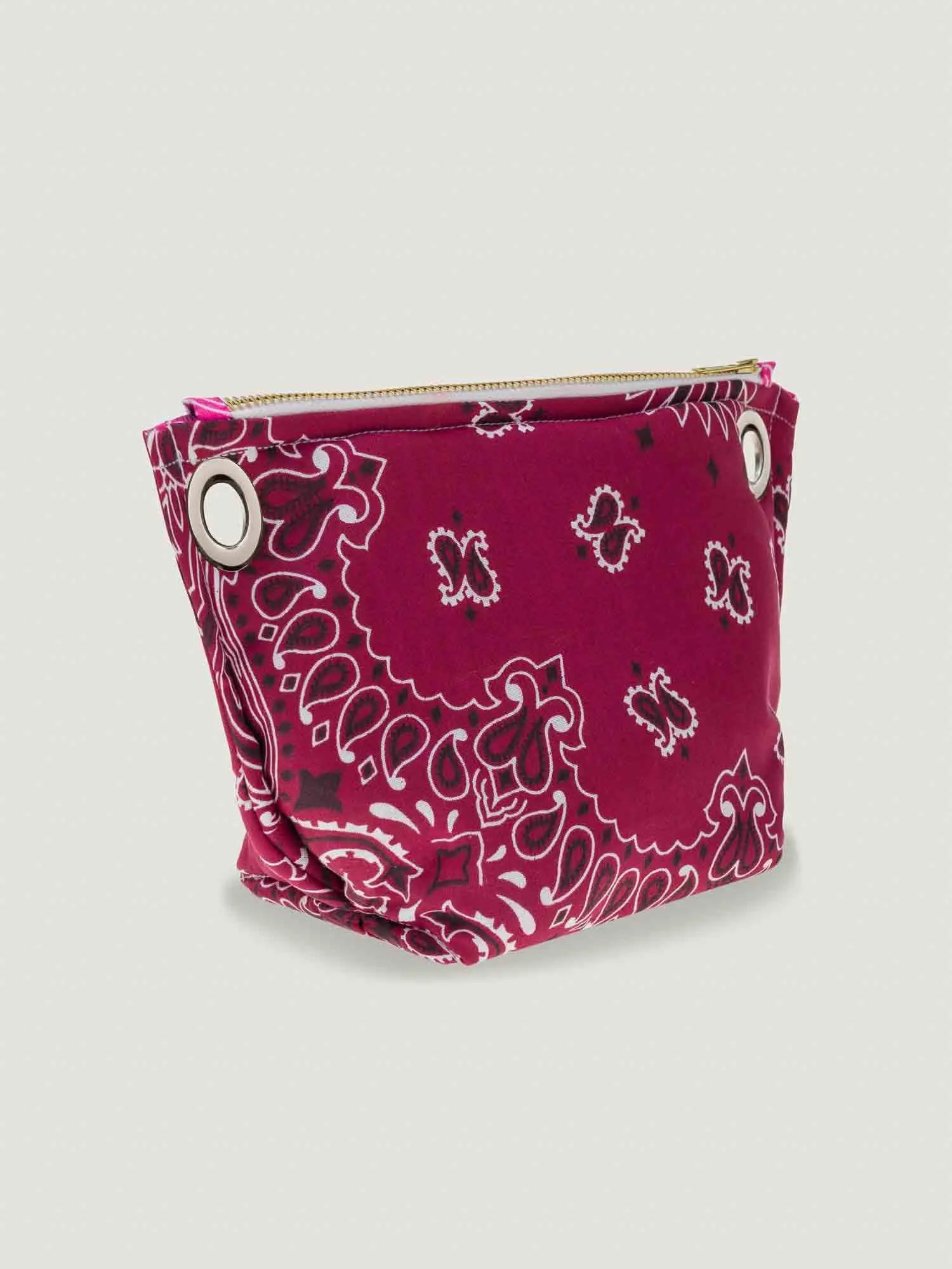 Mini Pochette Œillets - Bordeaux / Fuchsia