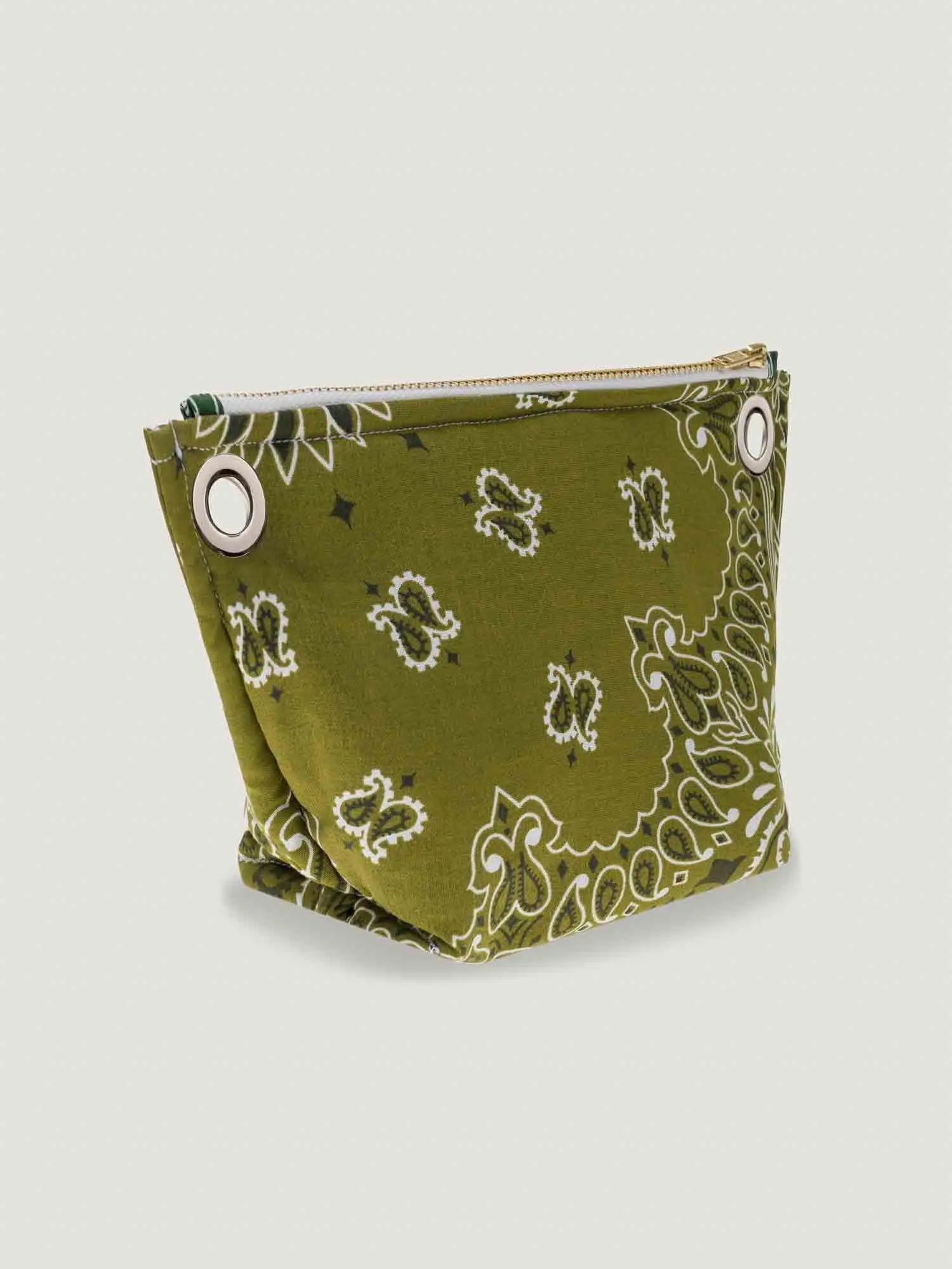 Mini Pochette Œillets - Bronze / Vert Week-End