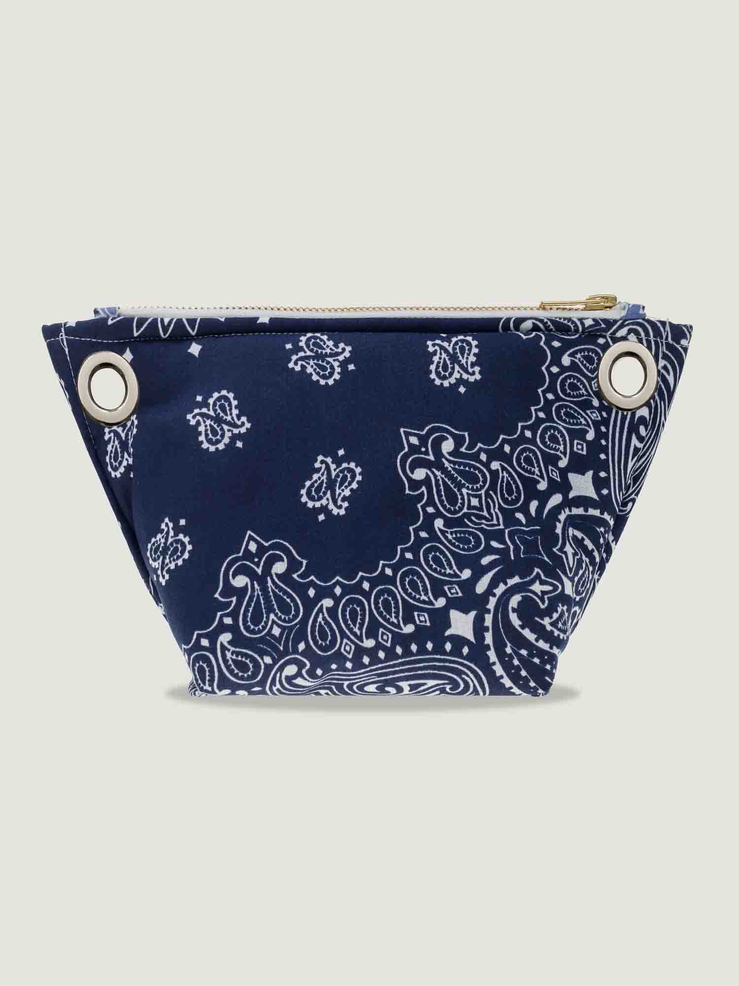 Mini Pochette Œillets - Navy / Chambray