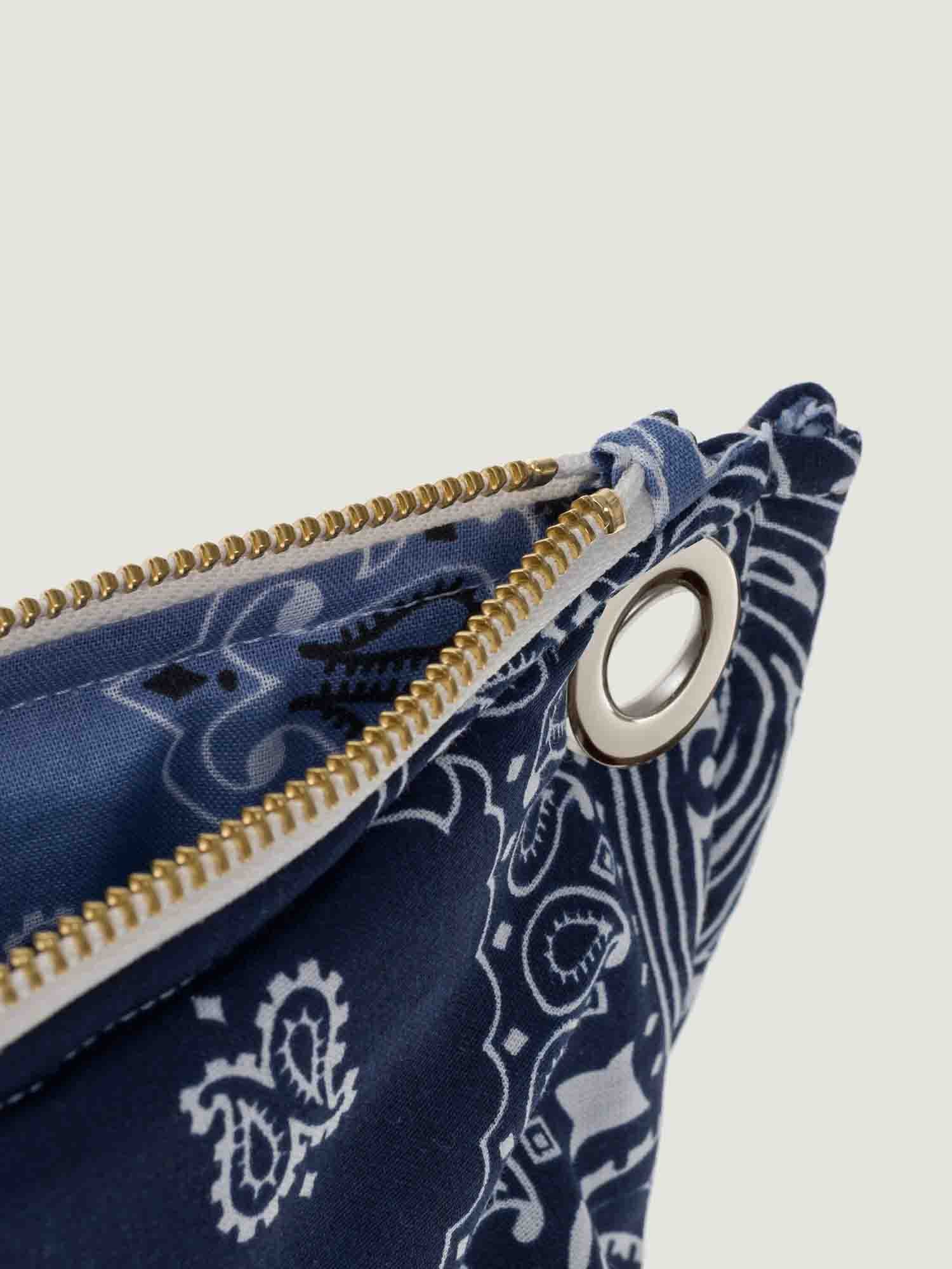 Mini Pochette Œillets - Navy / Chambray