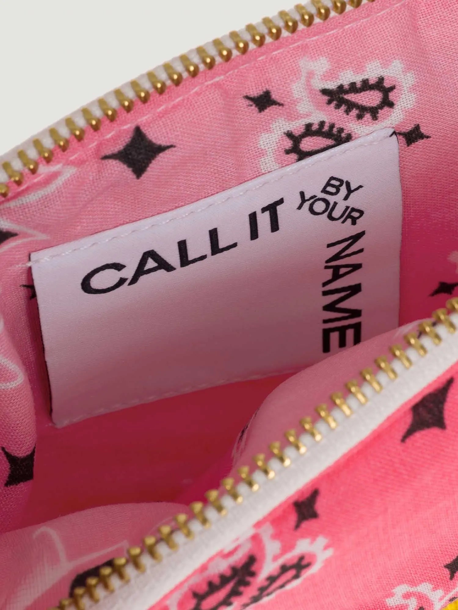 Mini Toiletry Bag - HAPPY FACE - Strawberry Pink / Pale Pink