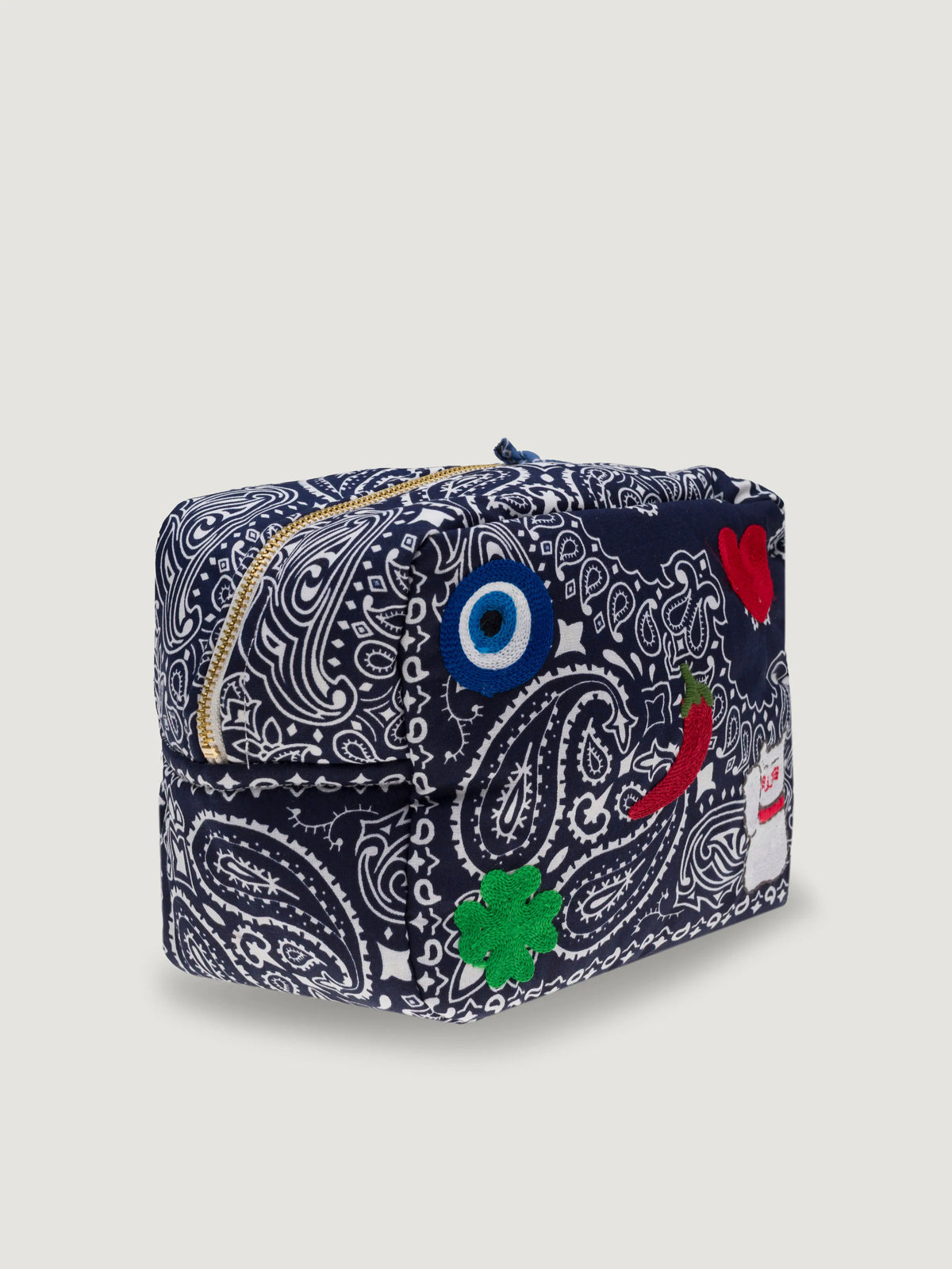 Mini trousse de toilette rectangle - MULTI-EMOJIS EYE - Navy / Chambray