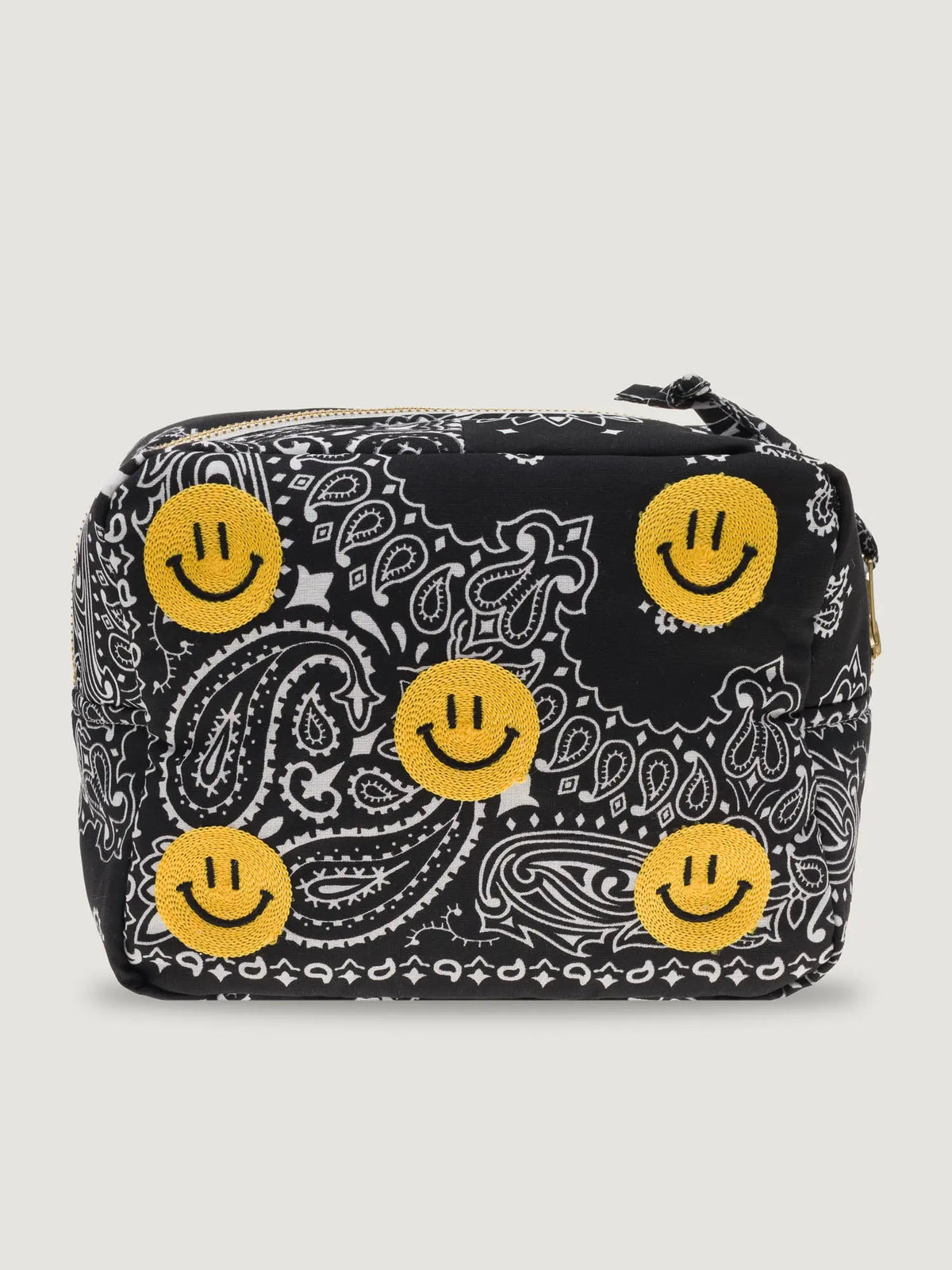 Mini trousse de toilette rectangle - MULTI-EMOJIS HAPPY FACE - All Black