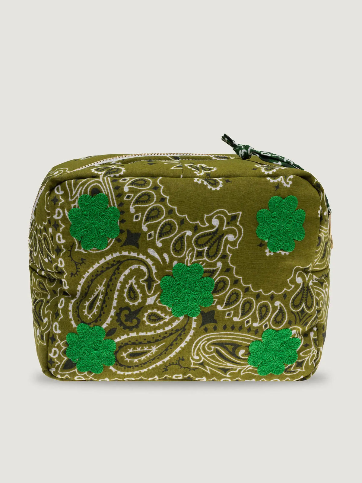 Mini trousse de toilette rectangle - MULTI-EMOJIS TREFLE - Bronze / Vert week-end