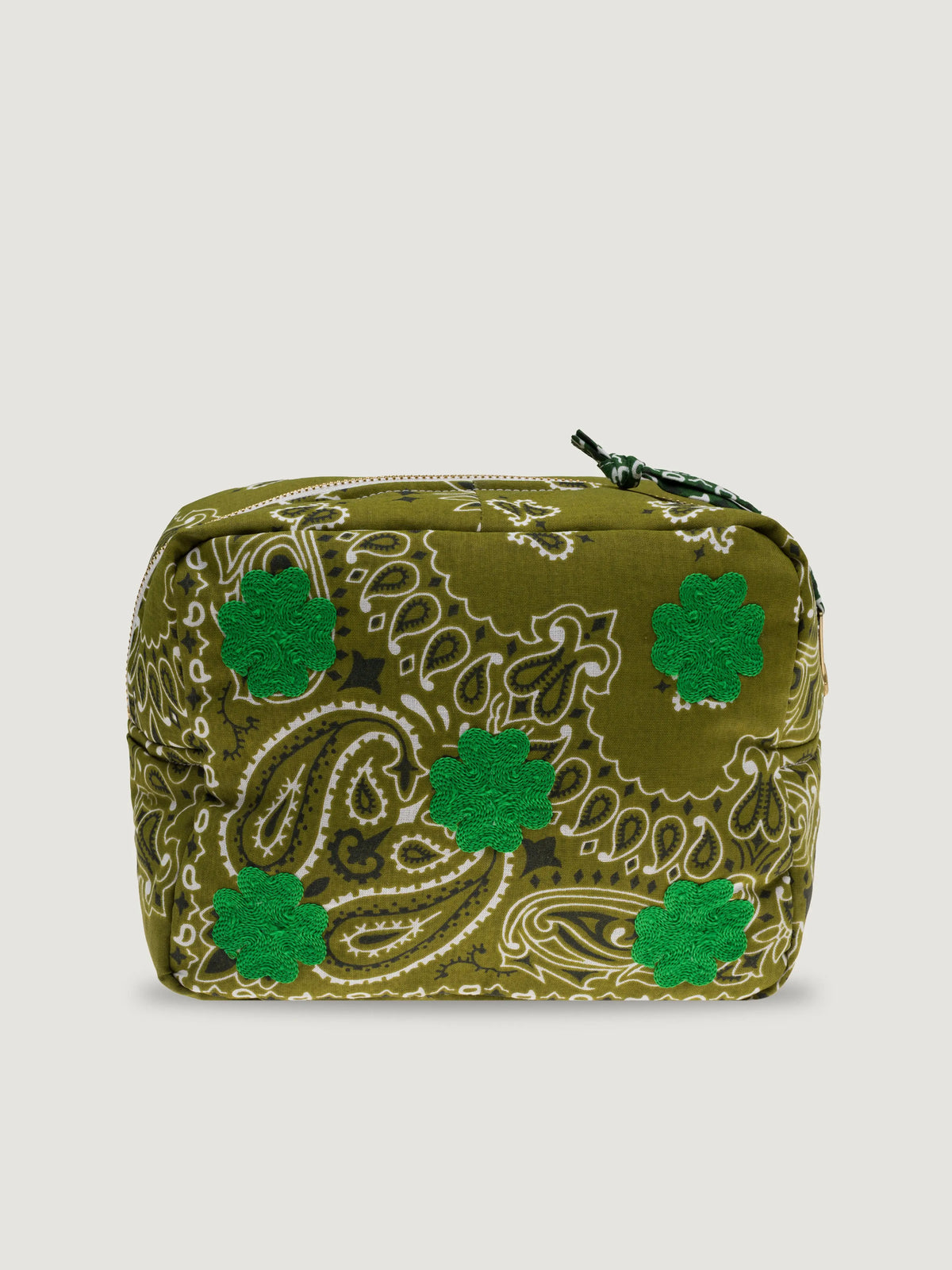 Mini trousse de toilette rectangle - MULTI-EMOJIS TREFLE - Bronze / Vert week-end