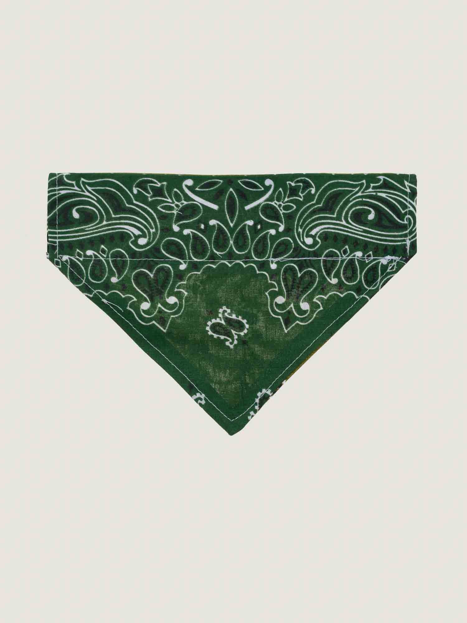 Dog Collar Bandana - Weekend Green / Bronze