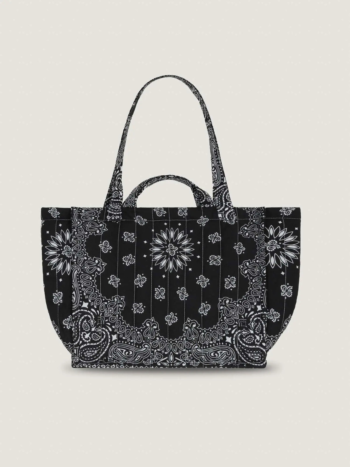 Moyen Cabas Matelassé - LOVE - All Black